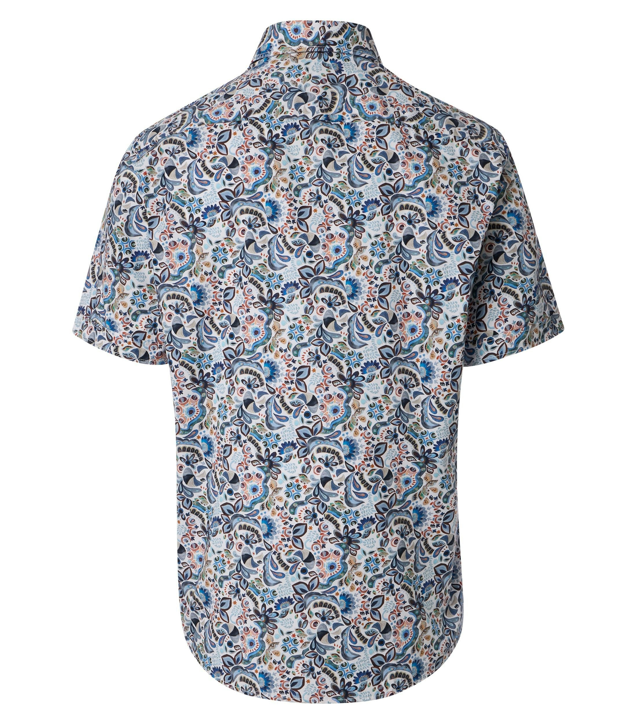 Ein Freizeithemd im Print Muster in der Farbe Blau