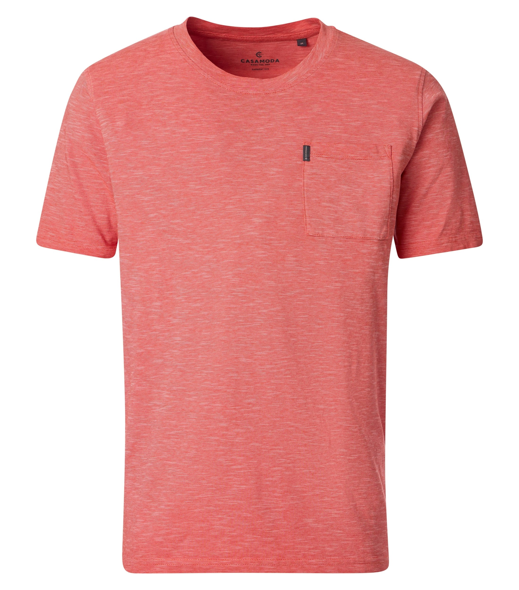 Ein T-Shirt im uni Muster in der Farbe Hellrot