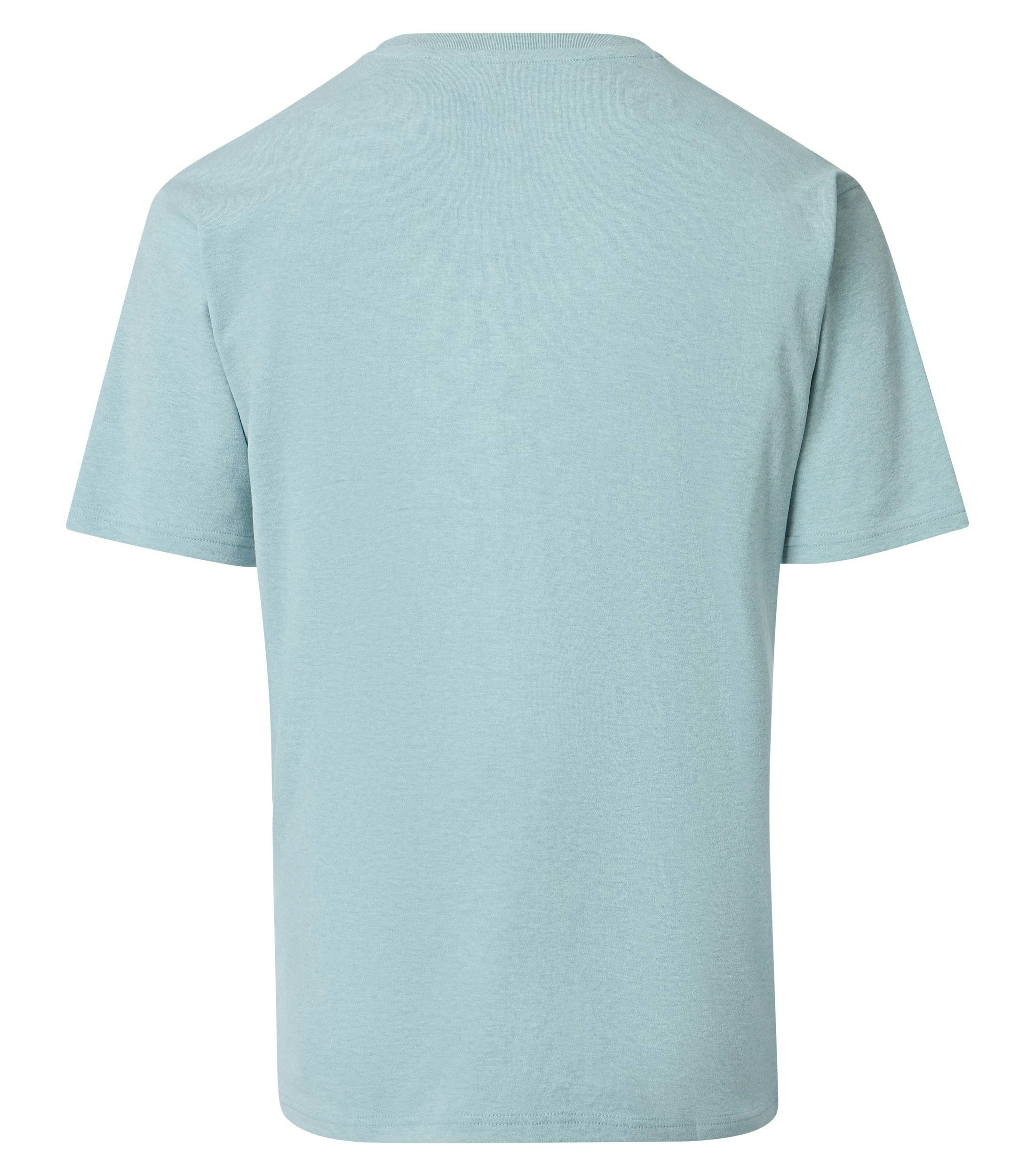 Ein T-Shirt im uni Muster in der Farbe Türkis