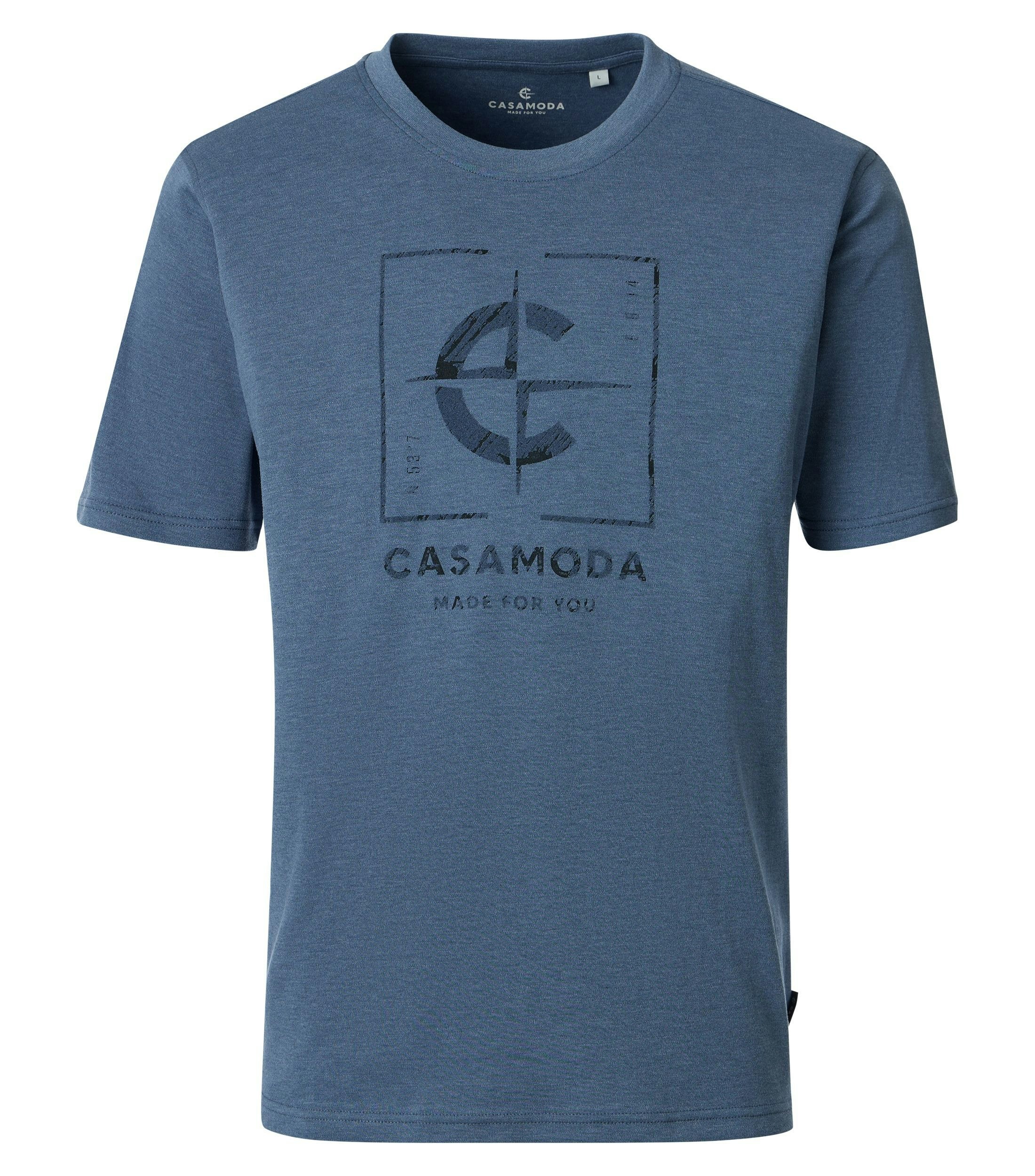 Ein T-Shirt im uni Muster in der Farbe Blau