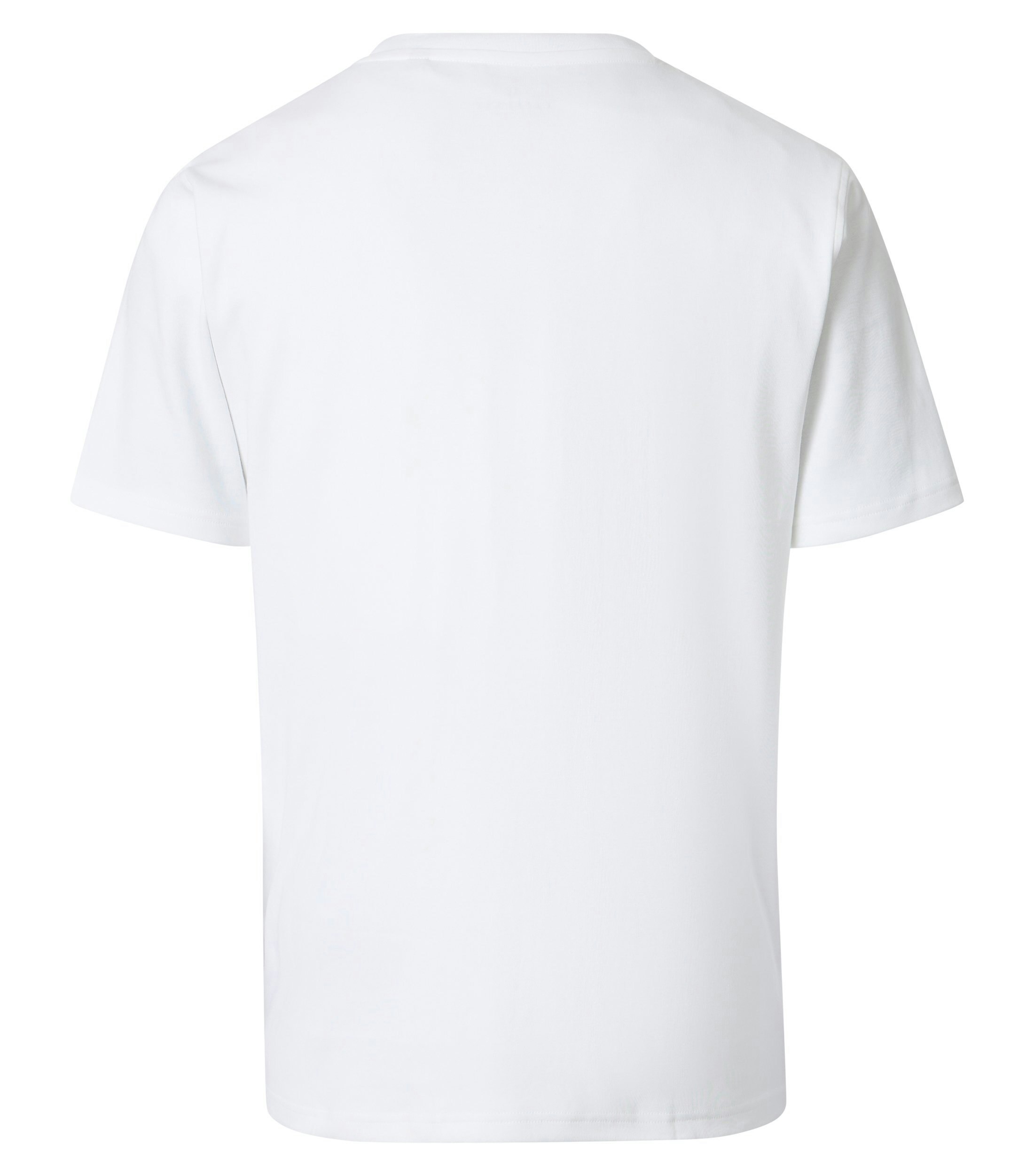 Ein T-Shirt im uni Muster in der Farbe Weiß