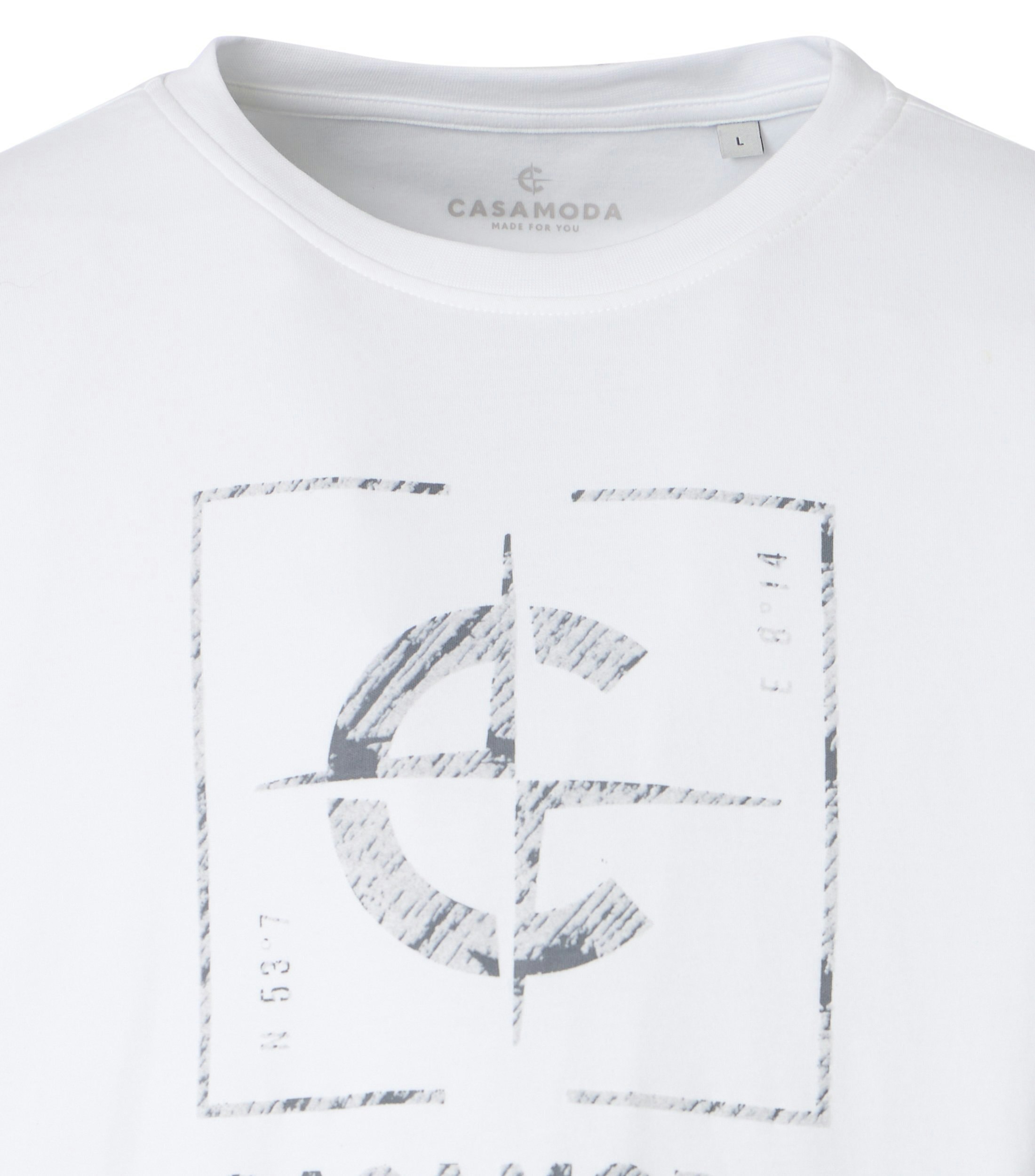 Ein T-Shirt im uni Muster in der Farbe Weiß