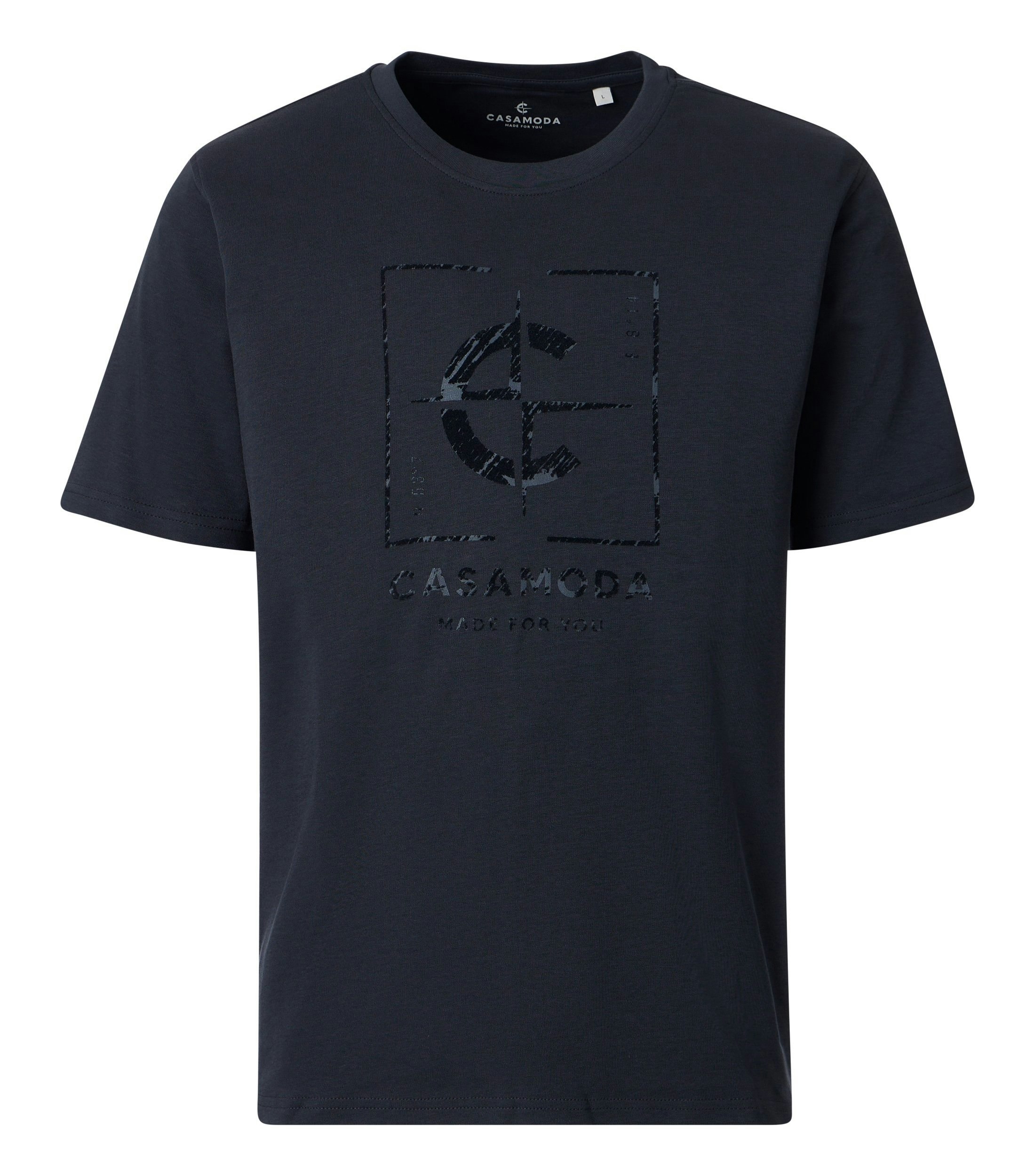 Ein T-Shirt im uni Muster in der Farbe Blau