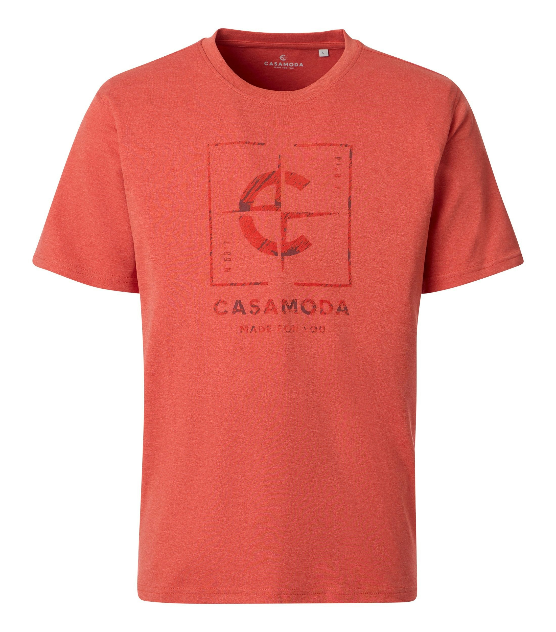 Ein T-Shirt im uni Muster in der Farbe Rot