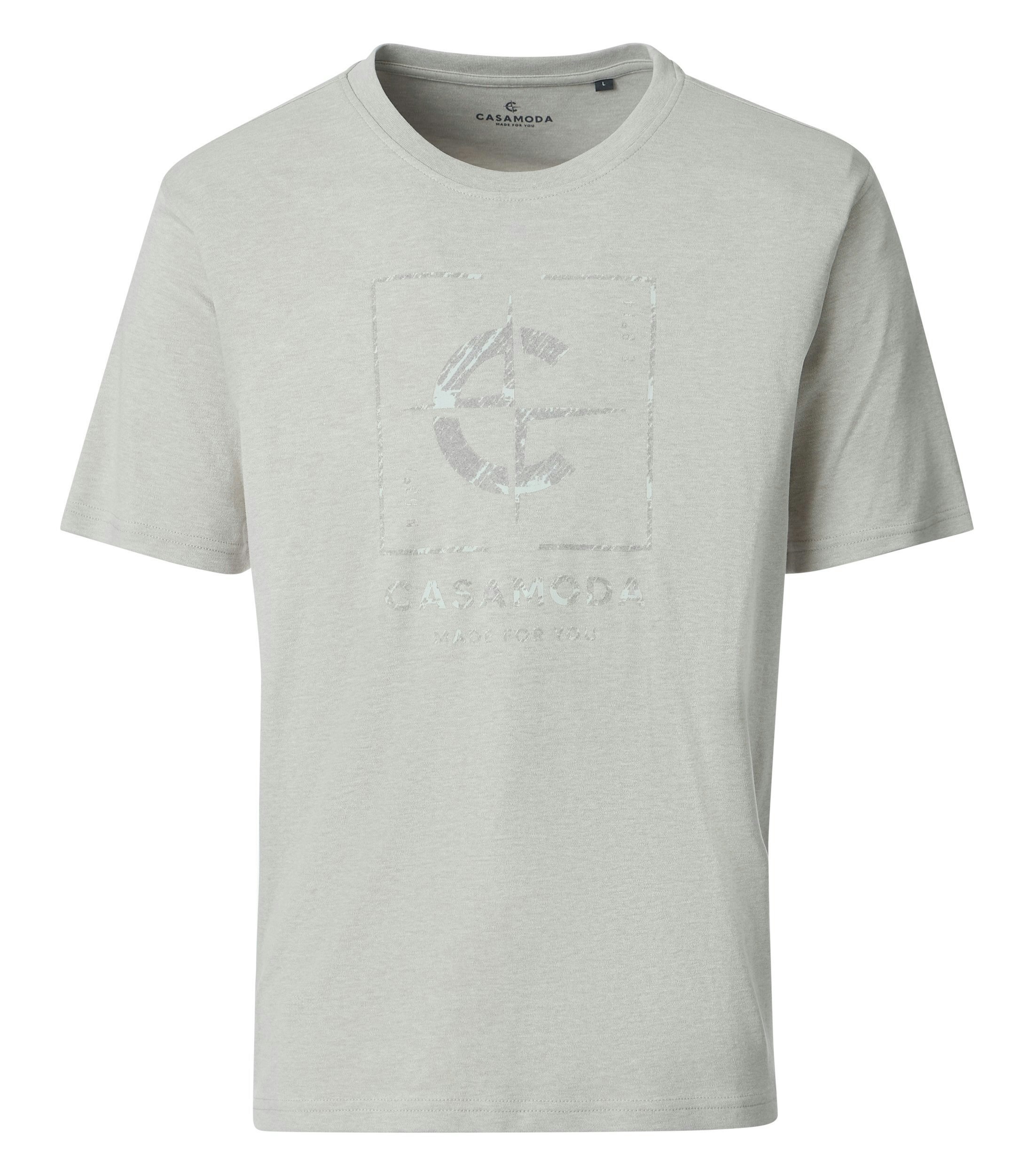 Ein T-Shirt im uni Muster in der Farbe Beige