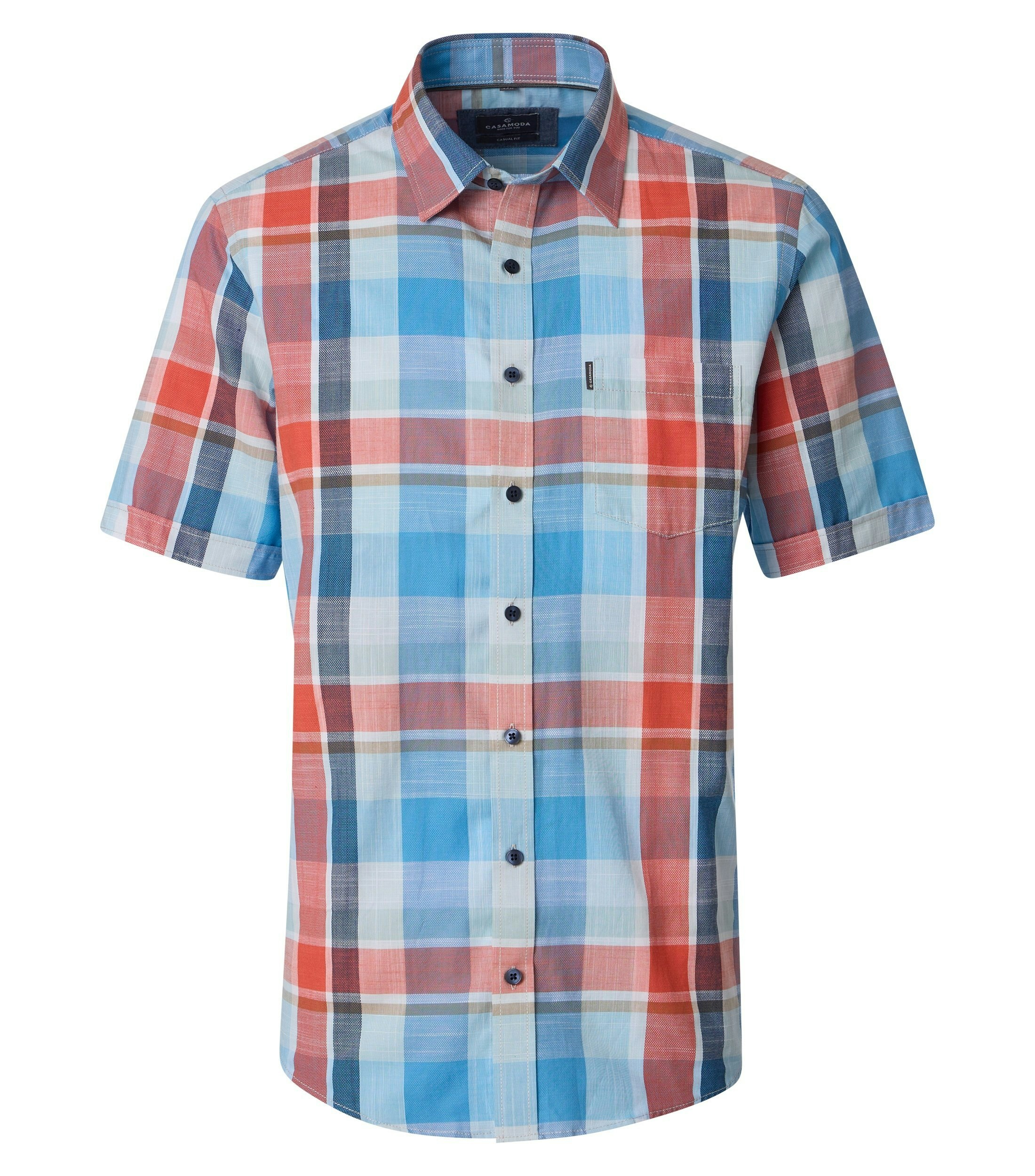 Ein Freizeithemd im kariert Muster in der Farbe Türkis