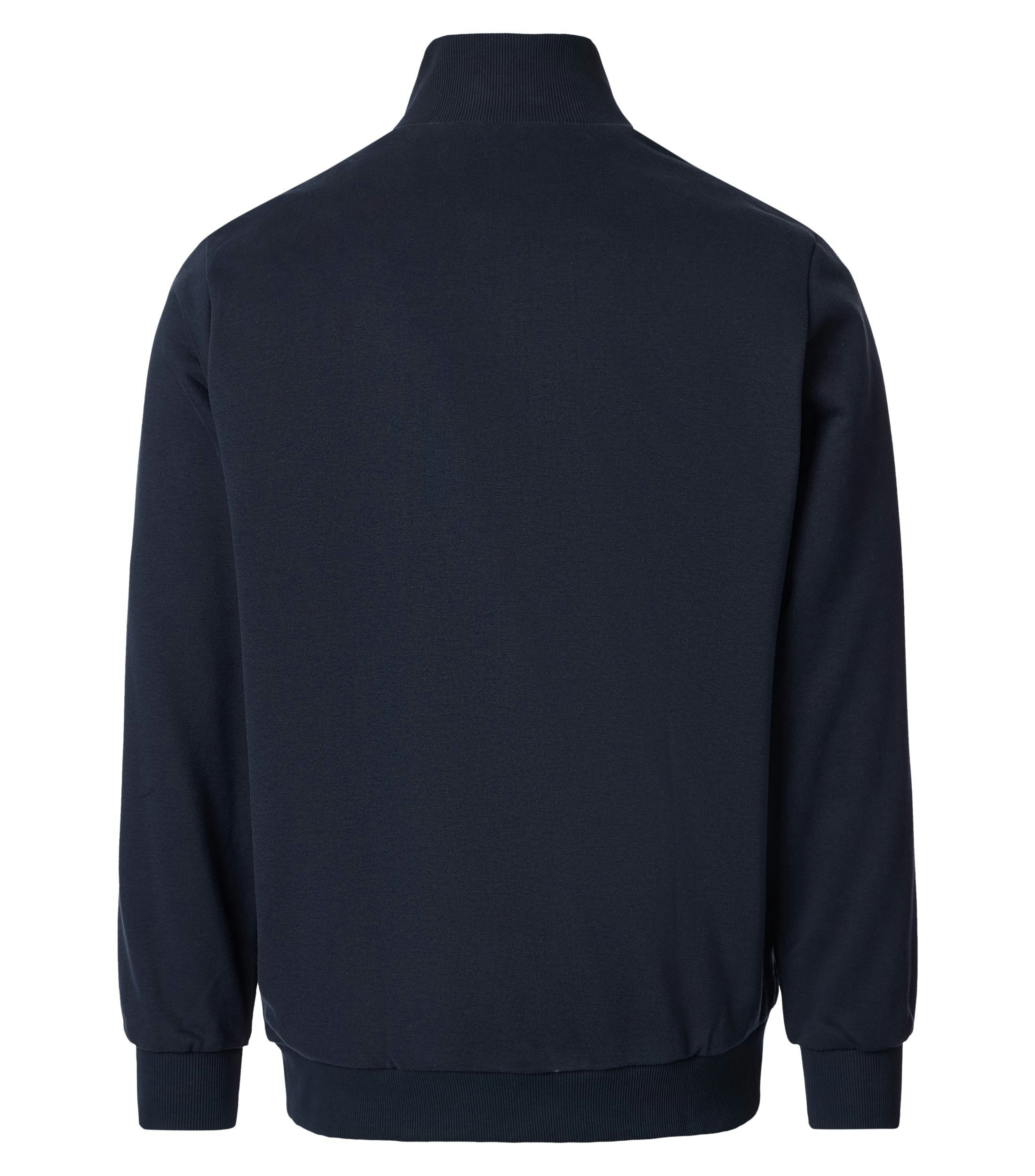 Eine Sweatweste im uni Muster in der Farbe Blau