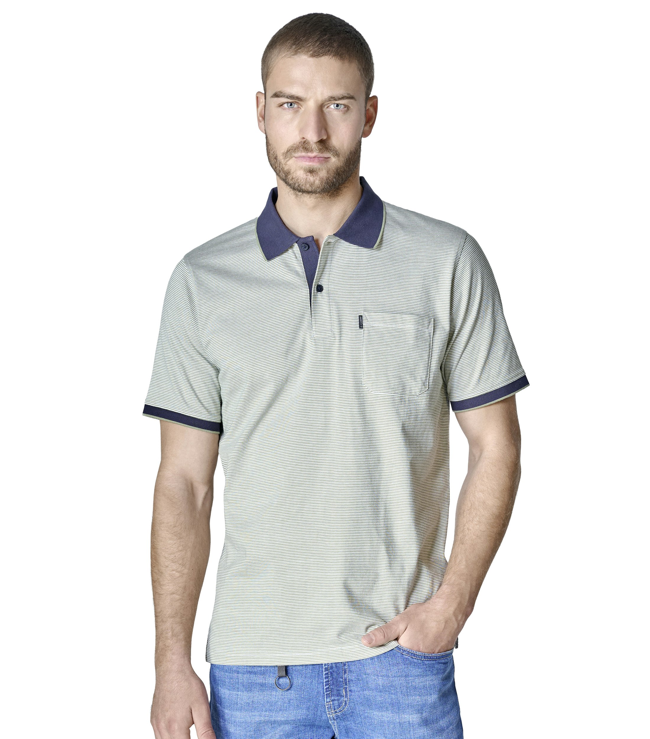 Ein Polo-Shirt im andere Muster Muster in der Farbe Hellgrün