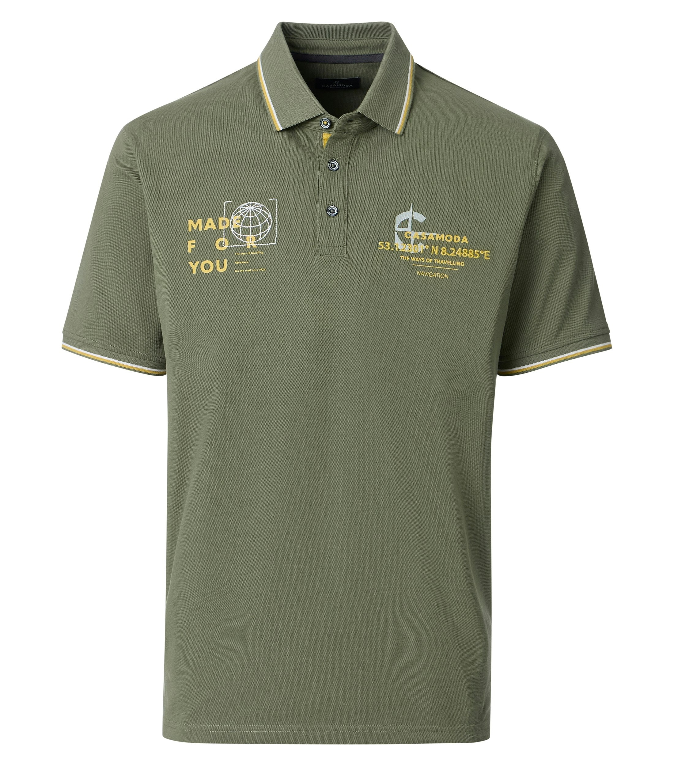 Ein Polo-Shirt im uni Muster in der Farbe Dunkelgrün