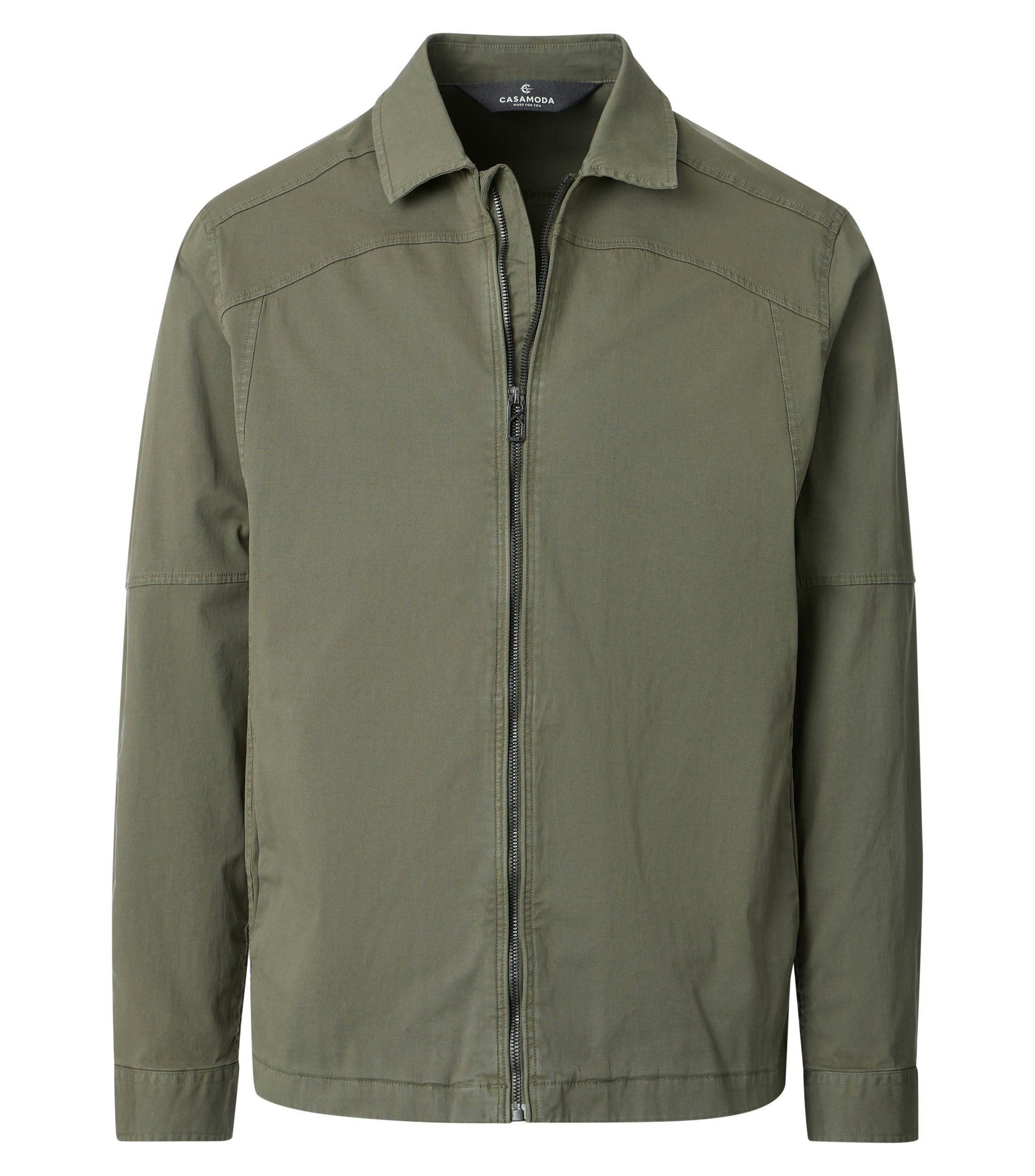 Eine Jacke im uni Muster in der Farbe Grün