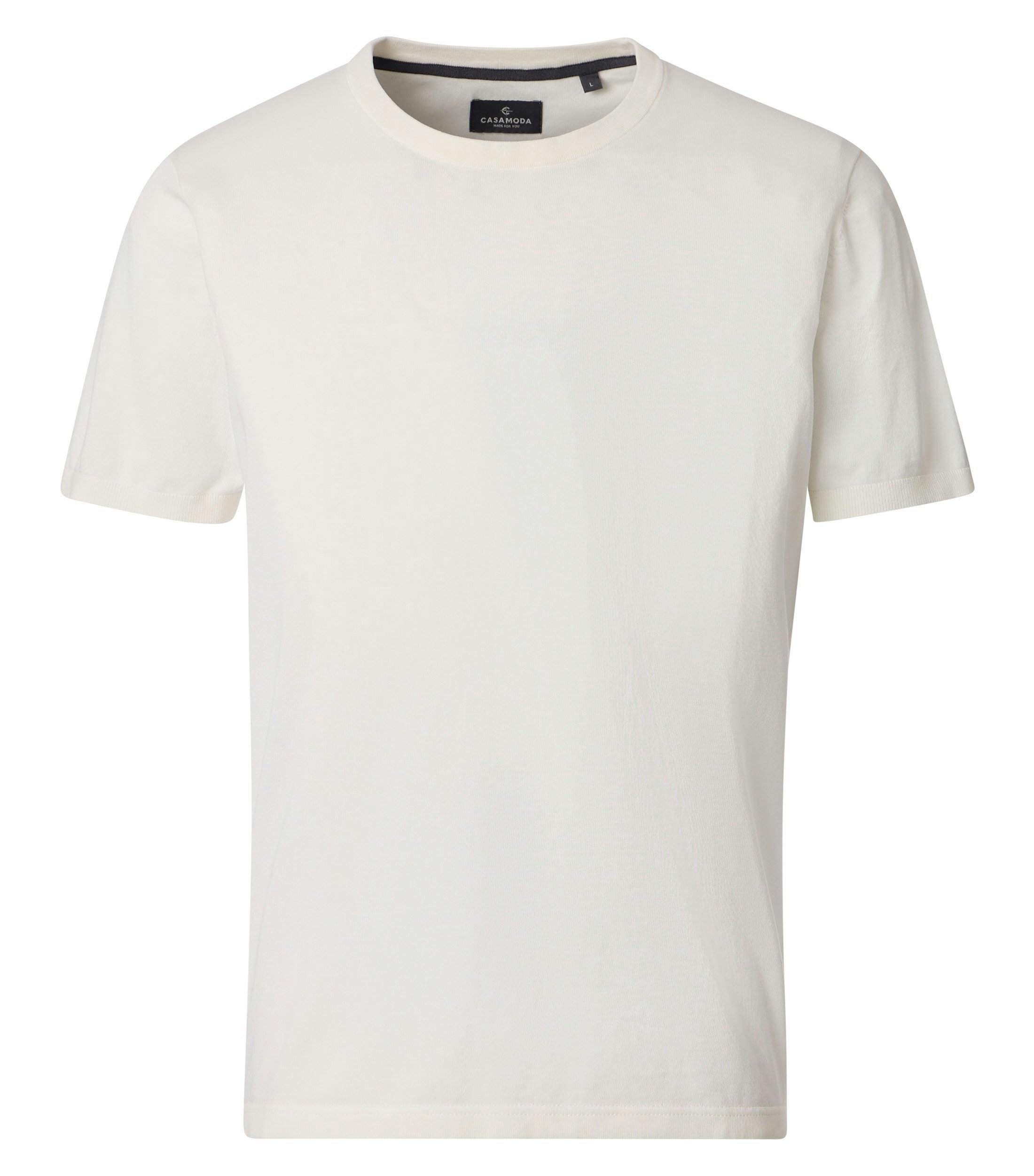 Ein T-Shirt im uni Muster in der Farbe Weiß