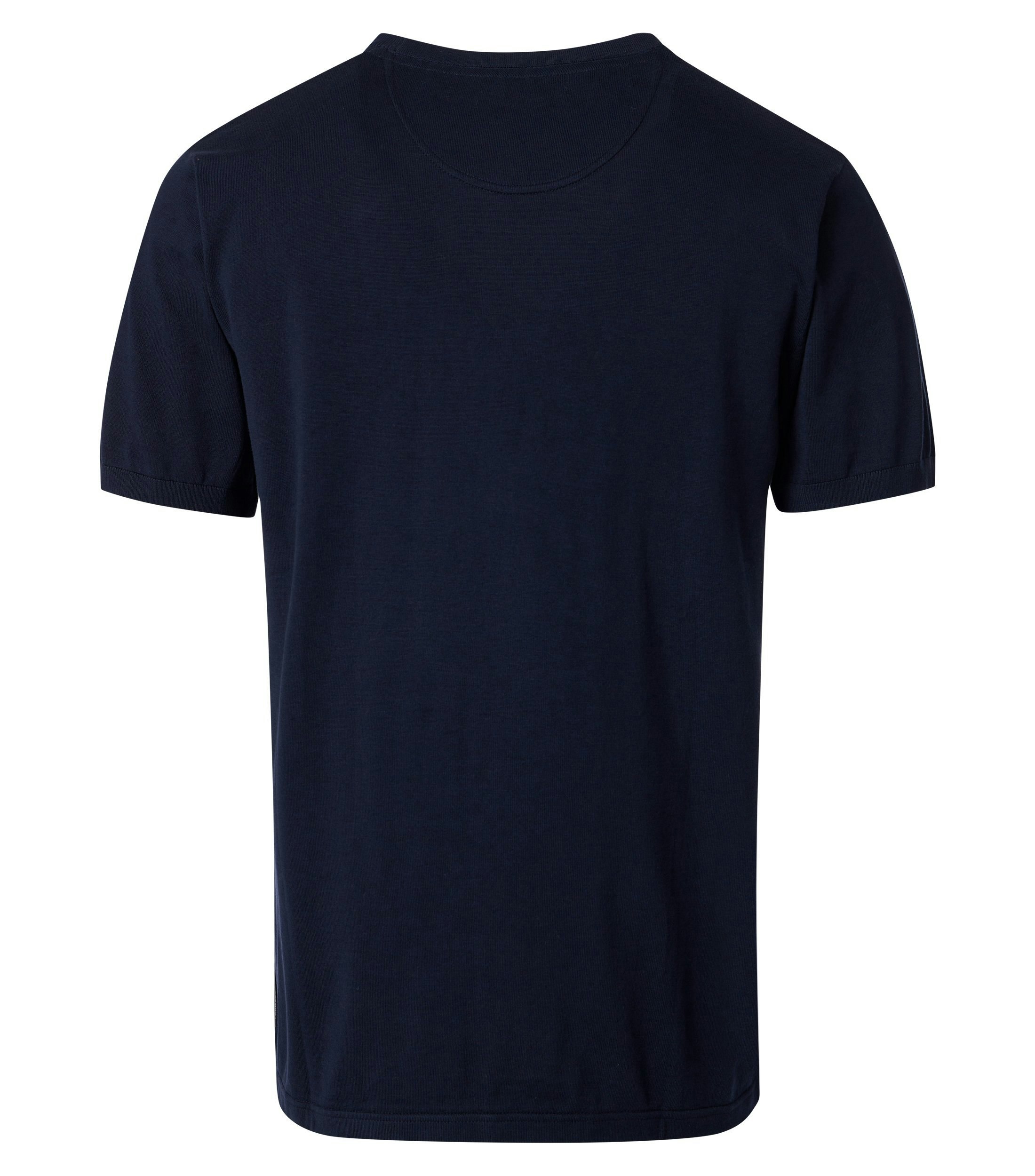 Ein T-Shirt im uni Muster in der Farbe Dunkelblau