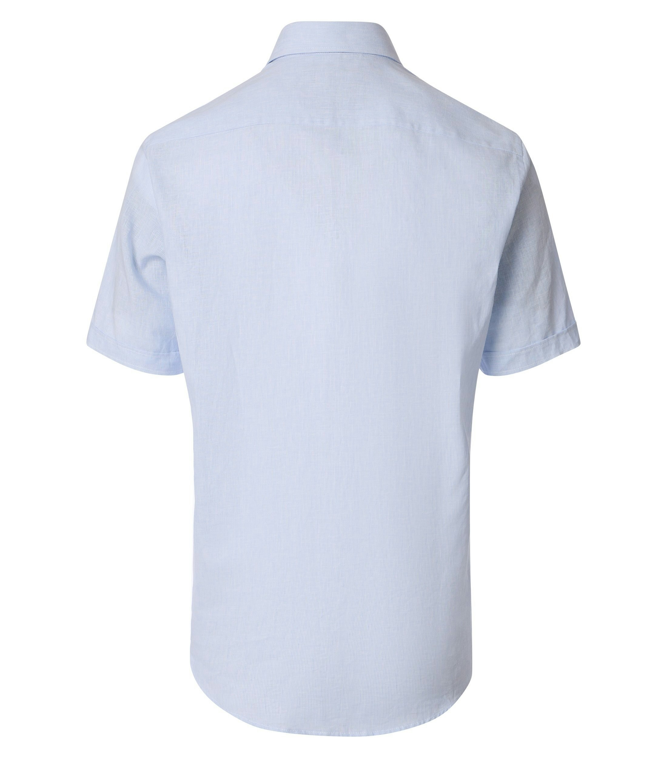 Ein Freizeithemd im gestreift Muster in der Farbe Hellblau