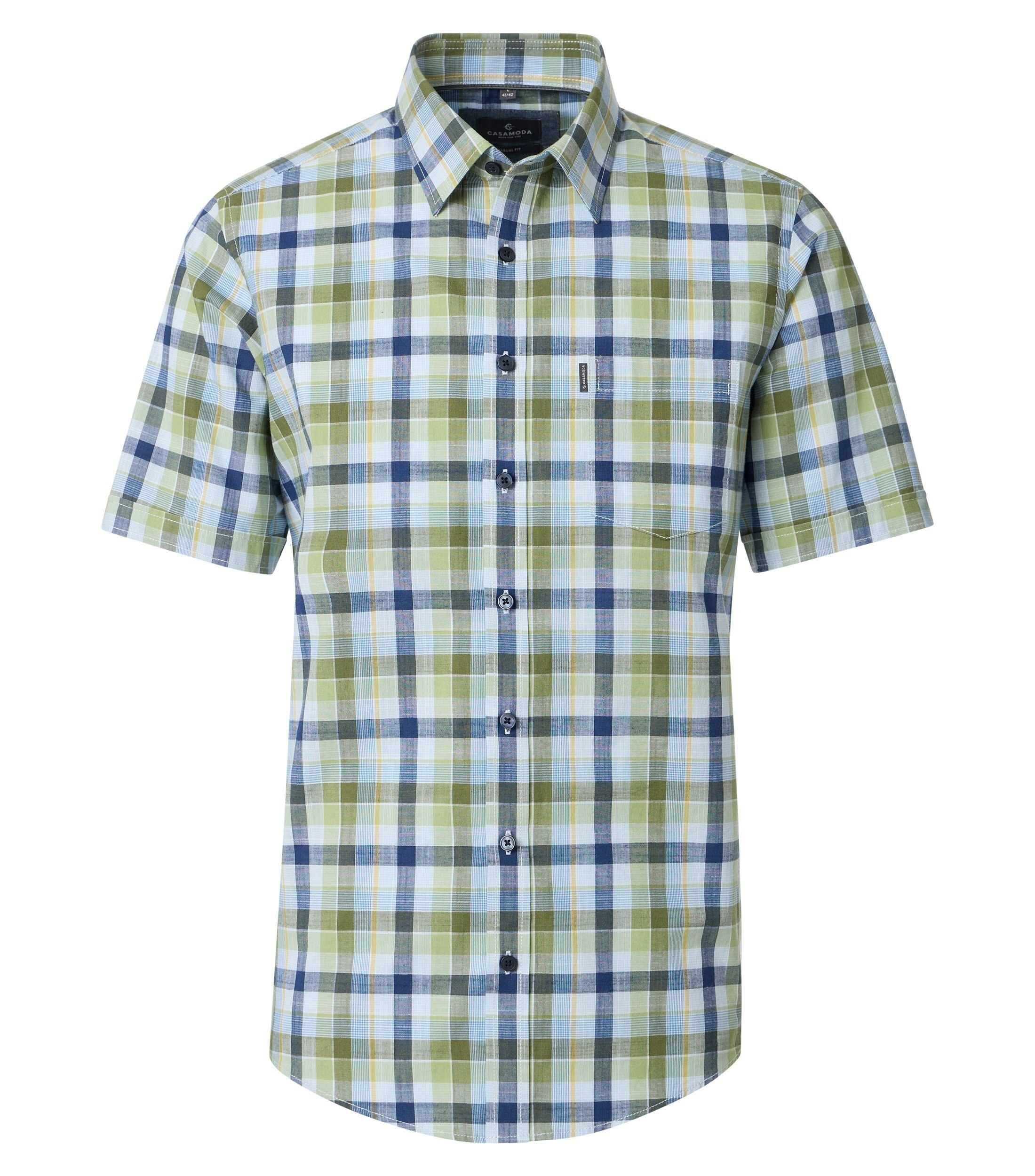 Ein Freizeithemd im kariert Muster in der Farbe Grün