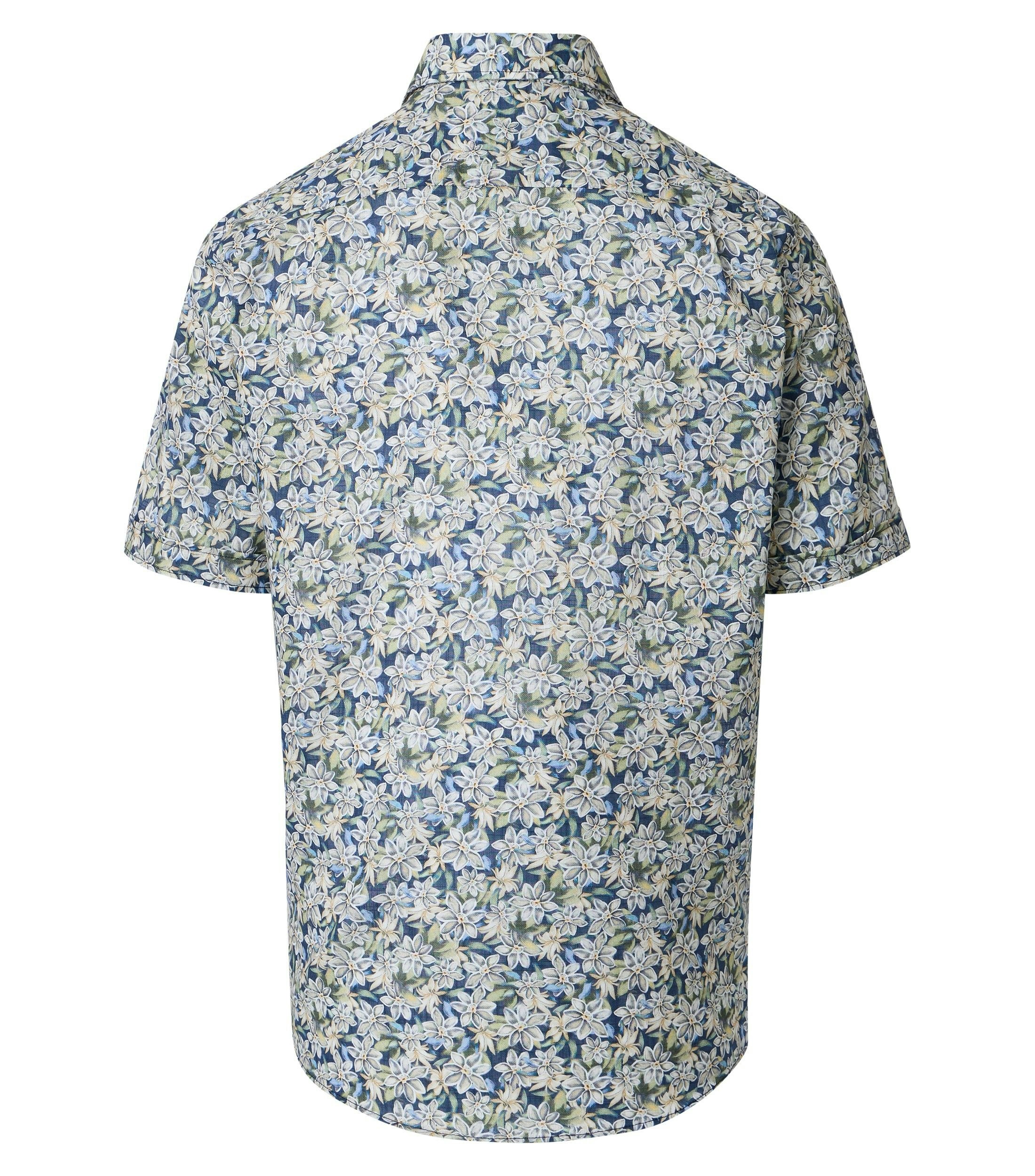Ein Freizeithemd im Print Muster in der Farbe Dunkelblau