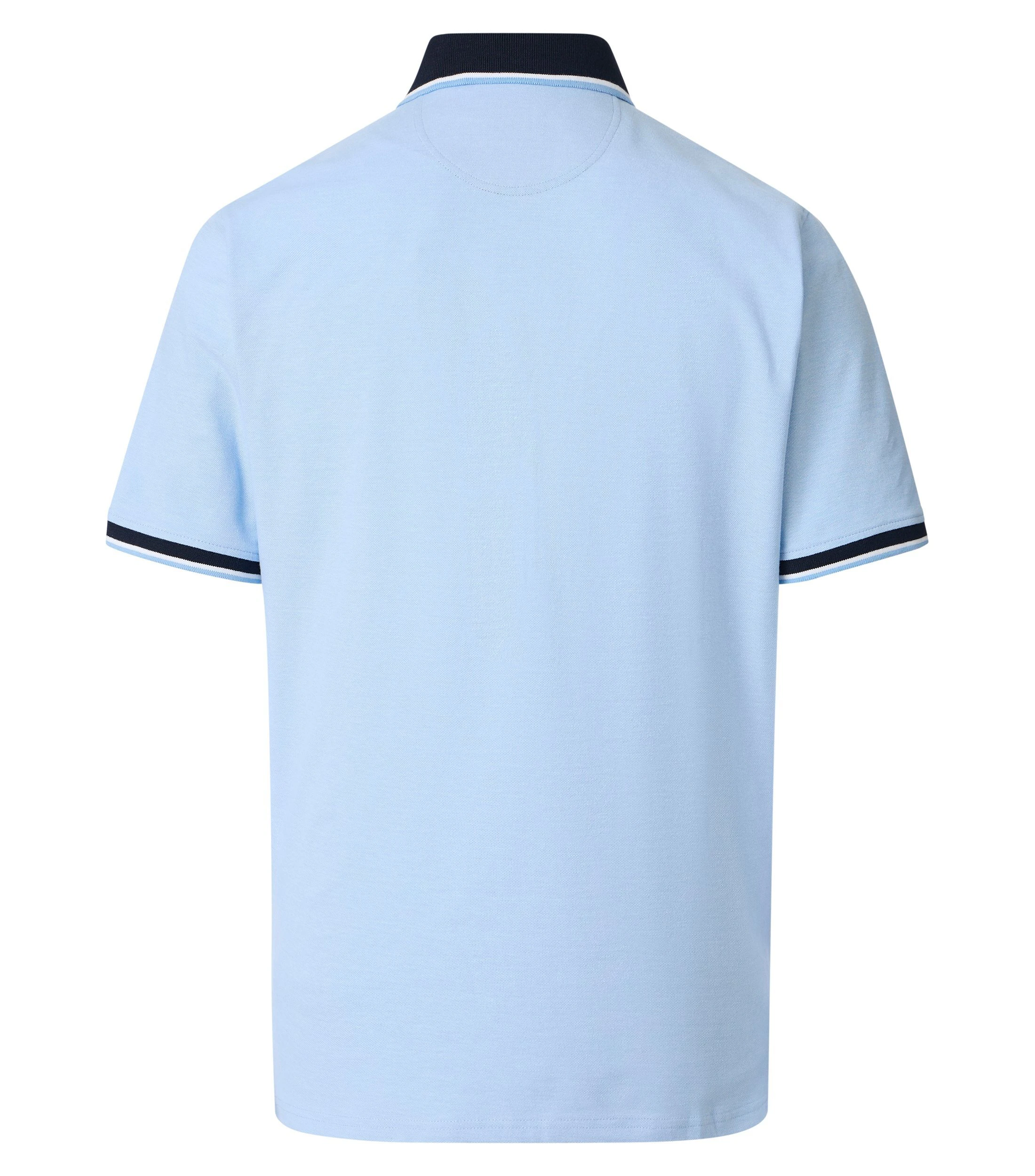 Polo-Shirt im unifarbenen Design in der Farbe Hellblau