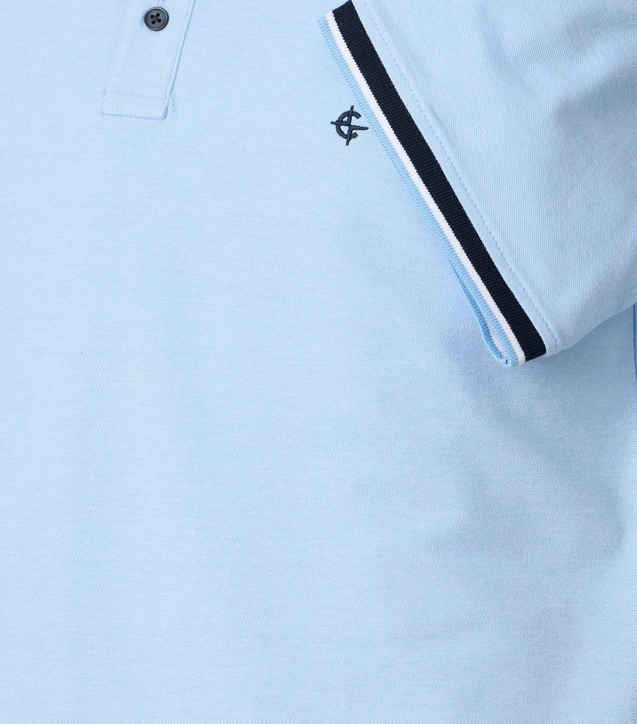 Polo-Shirt im unifarbenen Design in der Farbe Hellblau