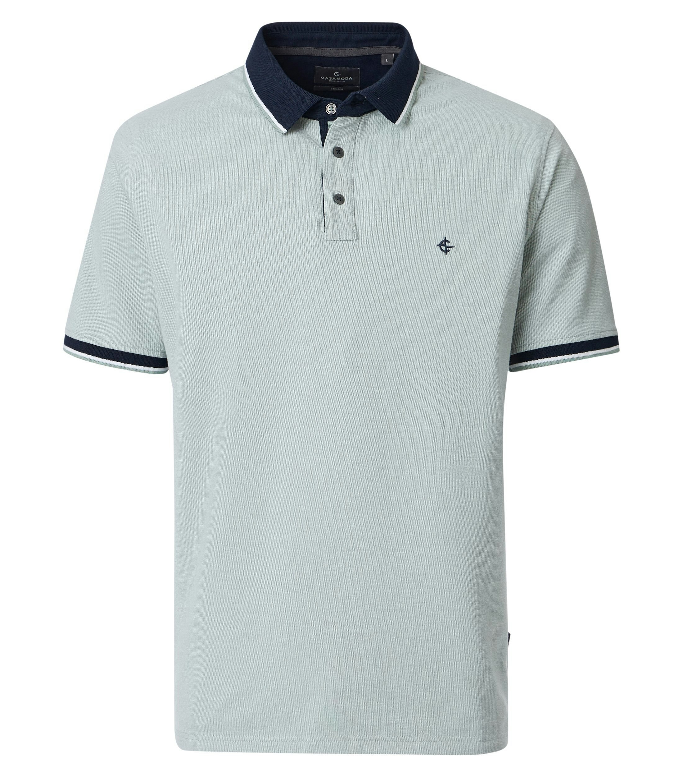 Ein Polo-Shirt im uni Muster in der Farbe Helltürkis