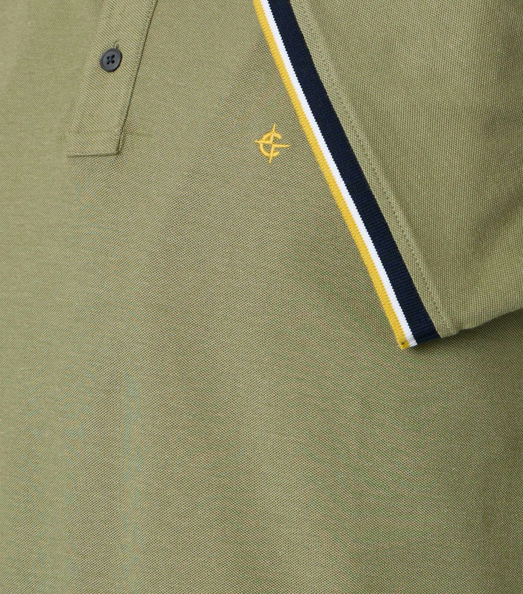 Ein Polo-Shirt im uni Muster in der Farbe Hellgrün
