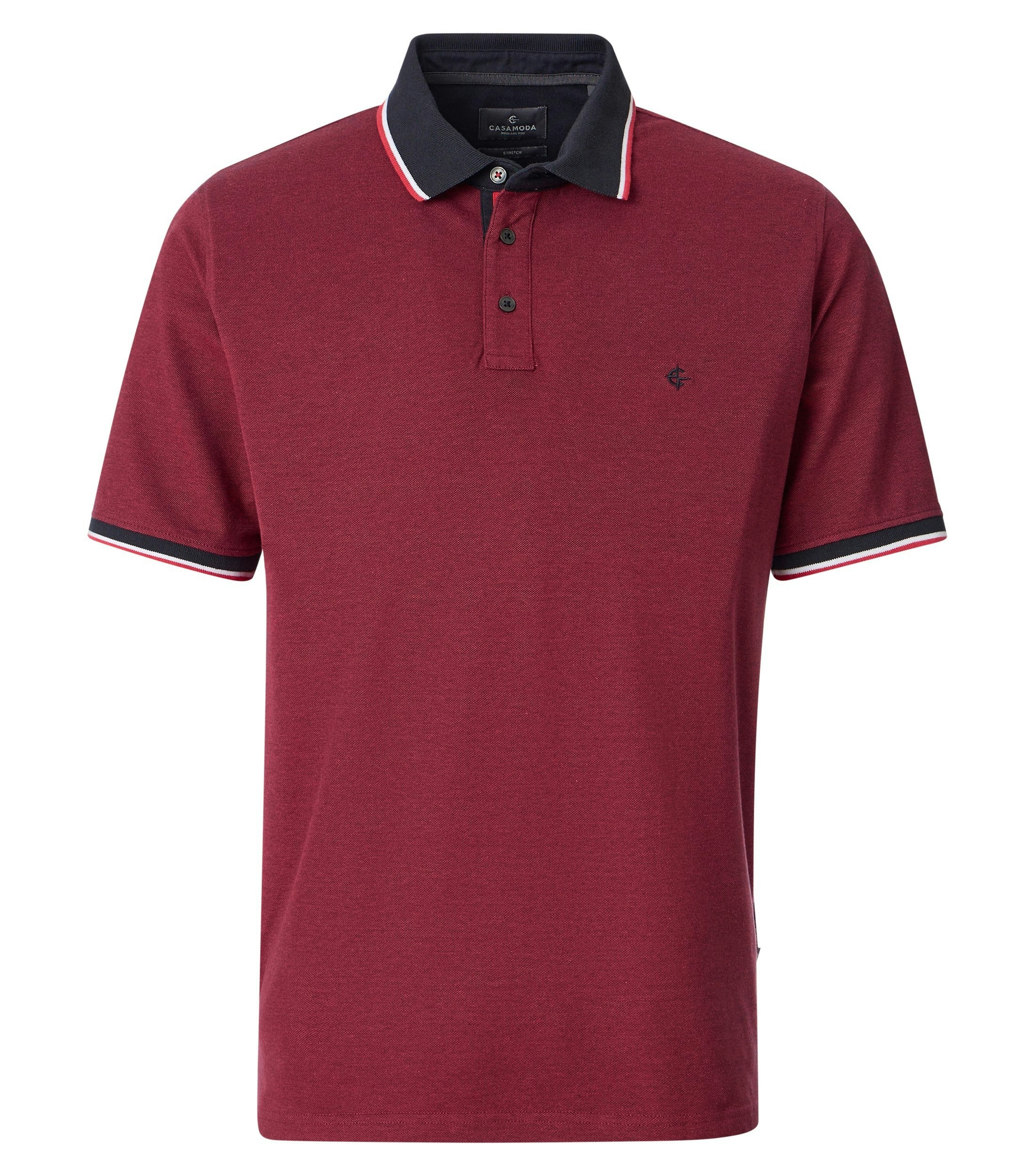 Polo-Shirt im unifarbenen Design in der Farbe Rot
