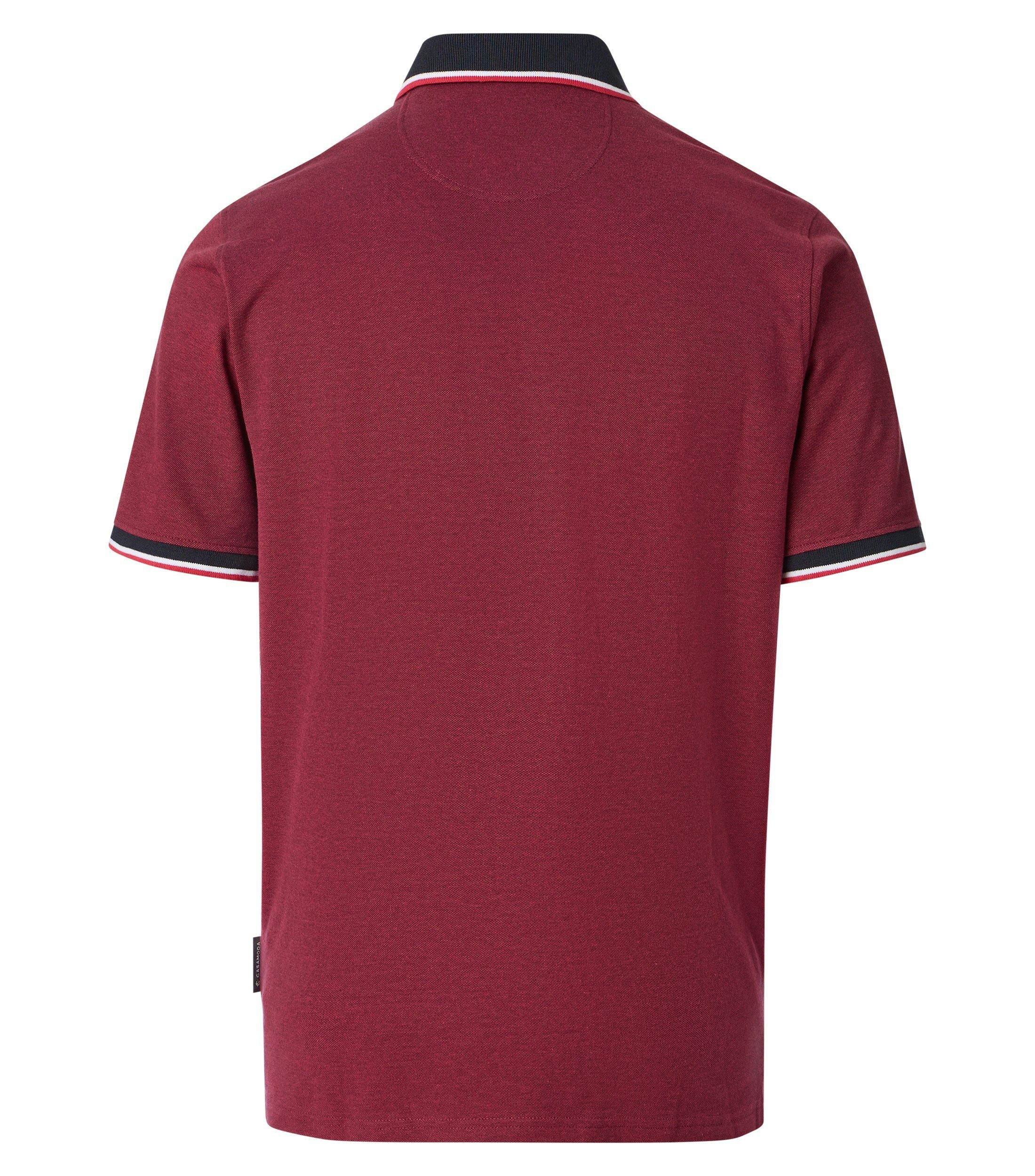 Polo-Shirt im unifarbenen Design in der Farbe Rot