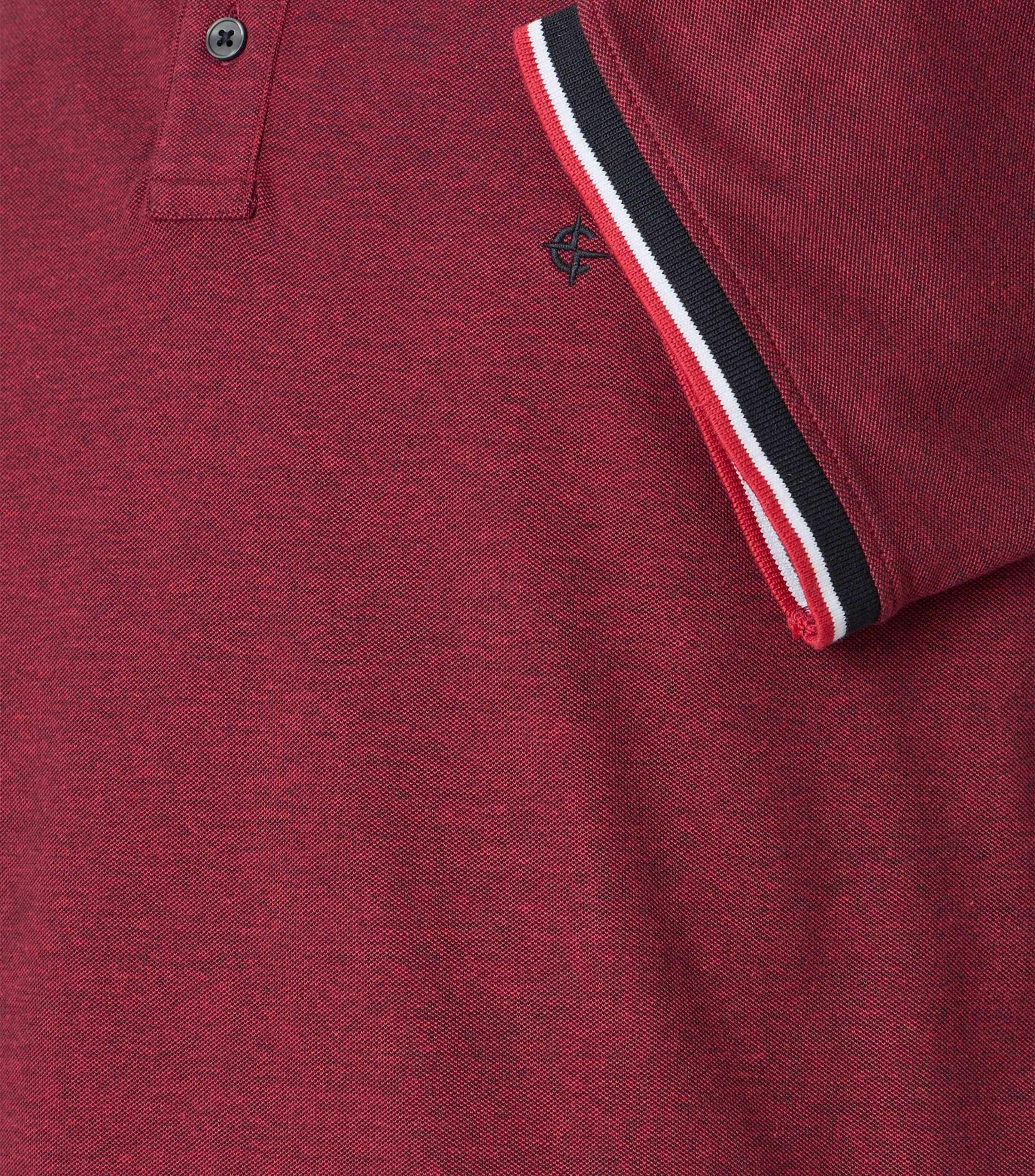 Polo-Shirt im unifarbenen Design in der Farbe Rot