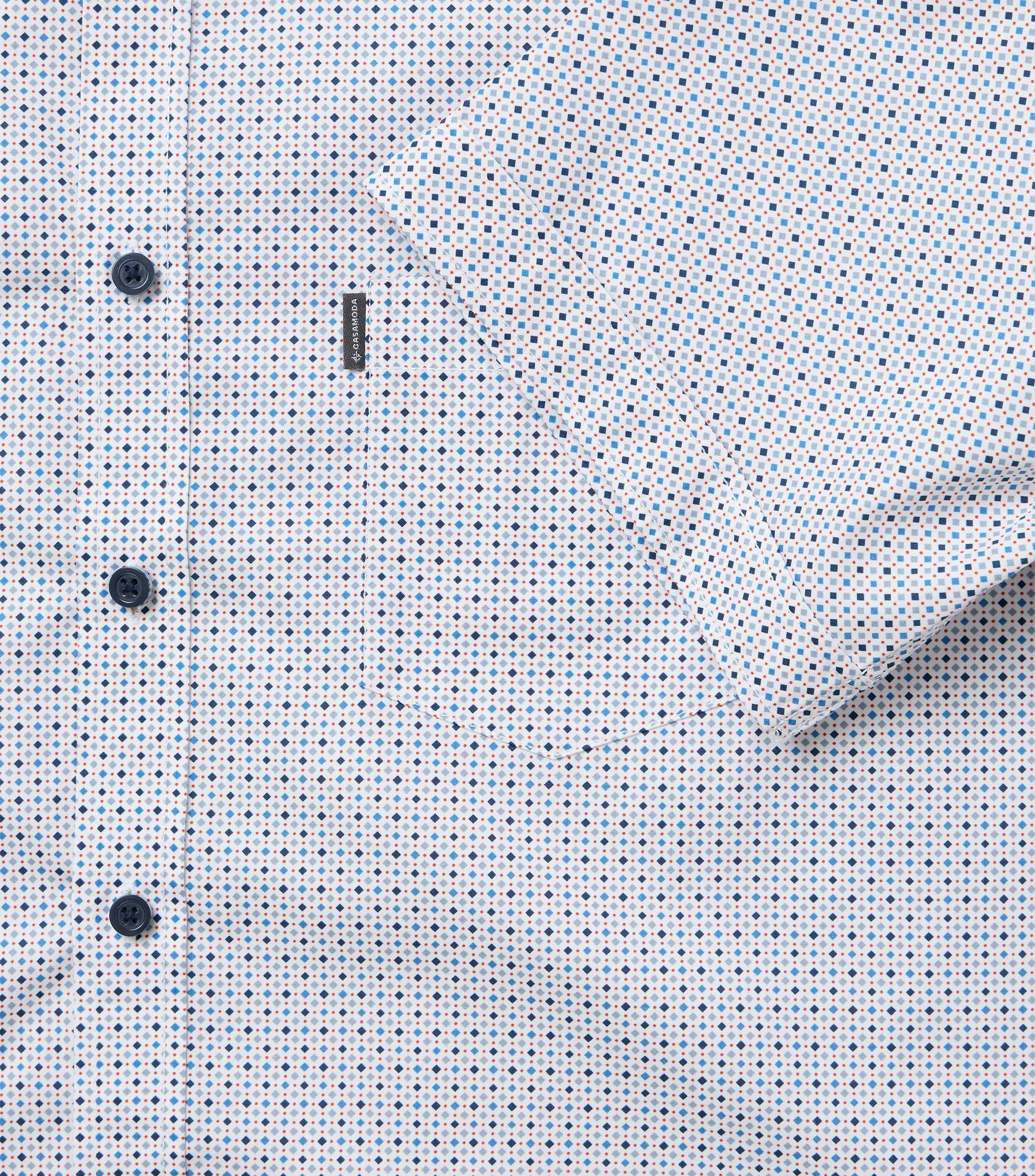 Ein Freizeithemd im Print Muster in der Farbe Blau