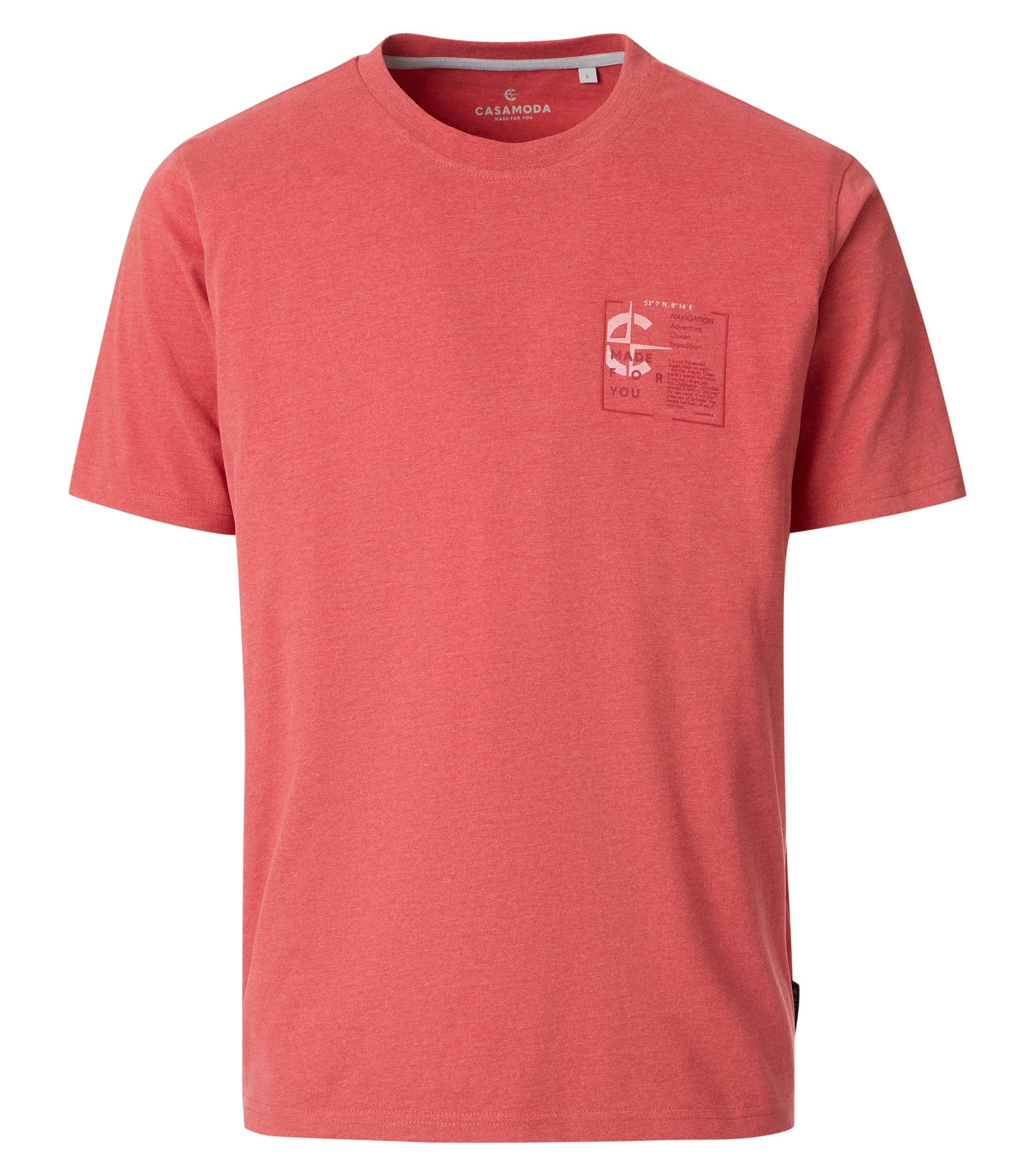 T-Shirt im unifarbenen Design in der Farbe Rot