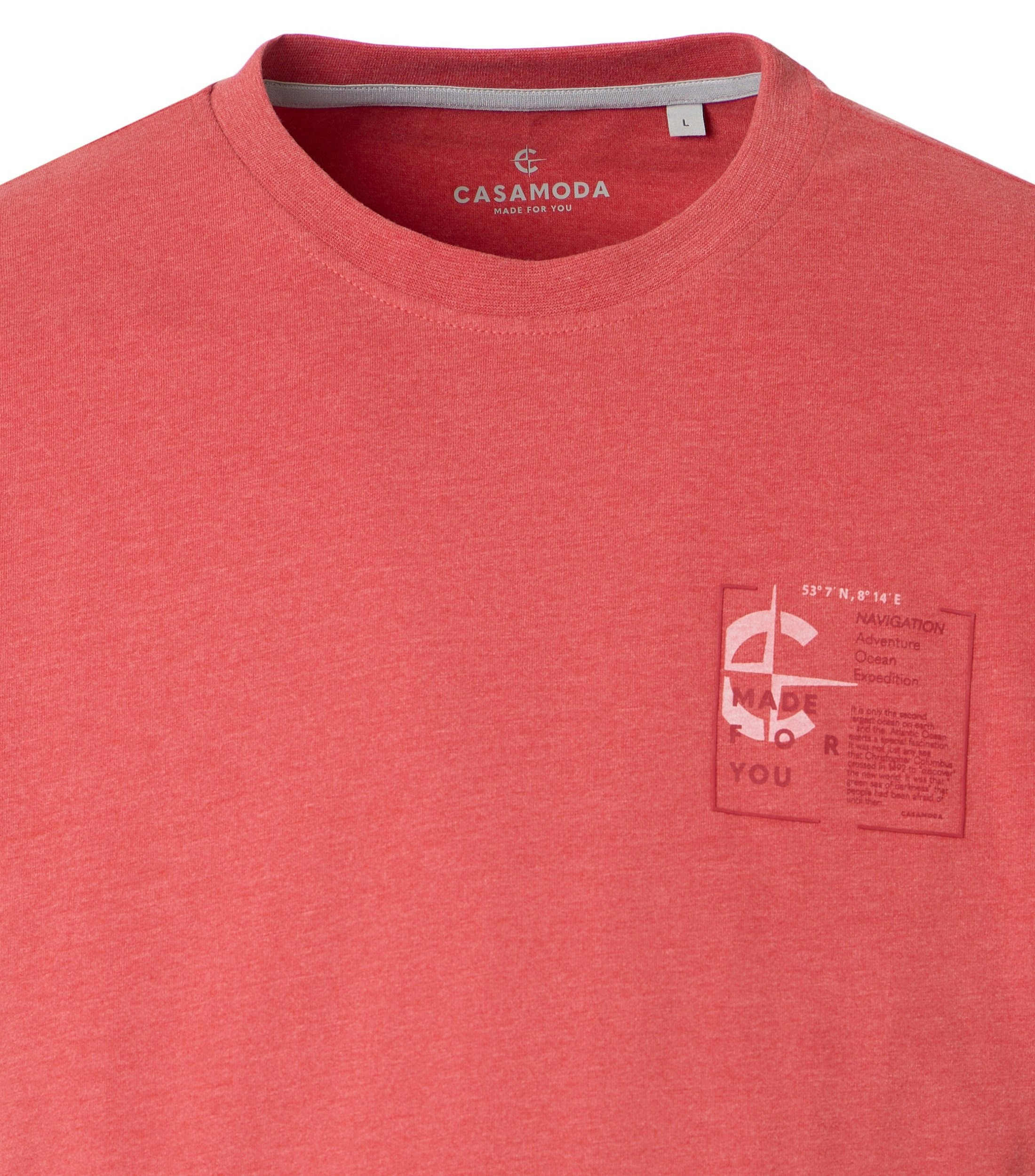 T-Shirt im unifarbenen Design in der Farbe Rot