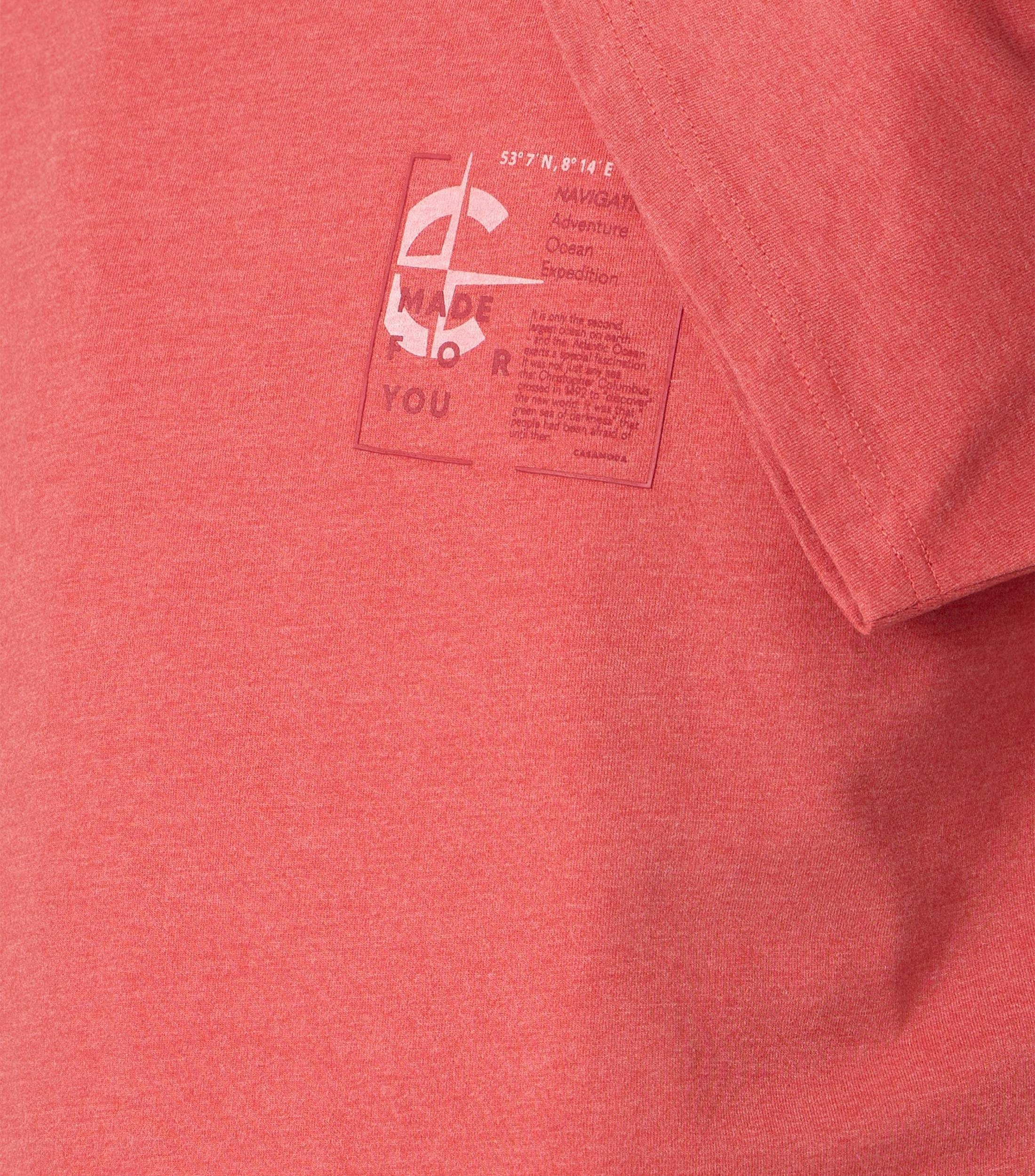 T-Shirt im unifarbenen Design in der Farbe Rot