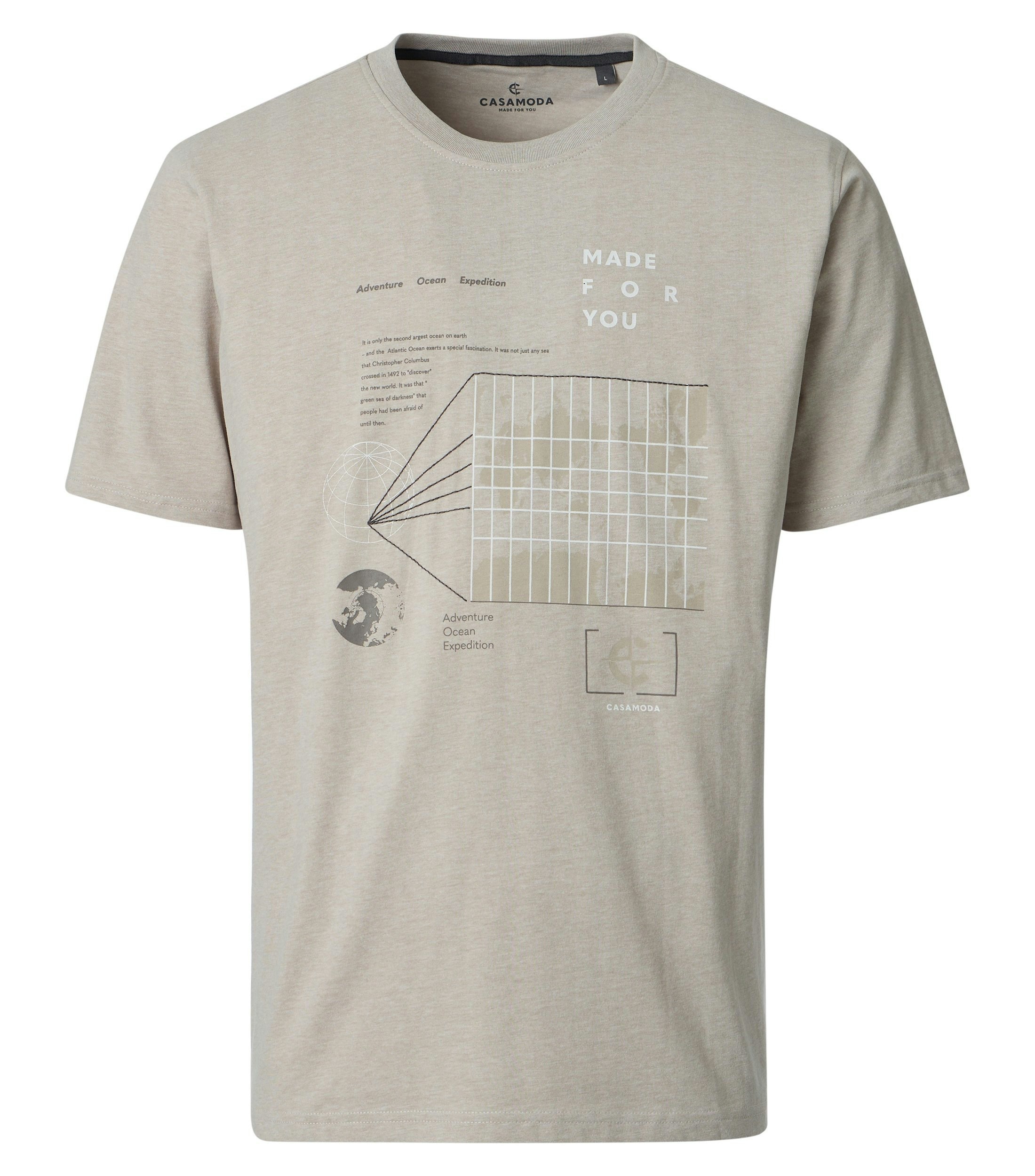 T-Shirt im unifarbenen Design in der Farbe Beige