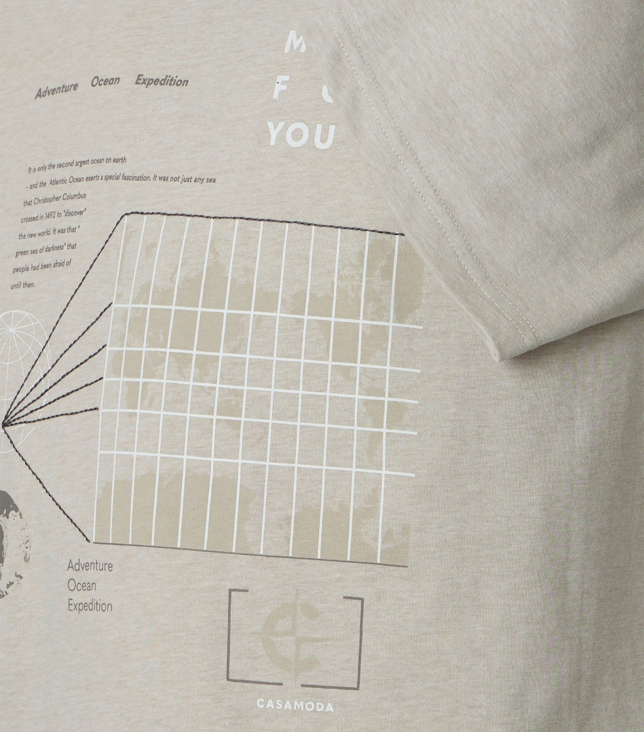 T-Shirt im unifarbenen Design in der Farbe Beige
