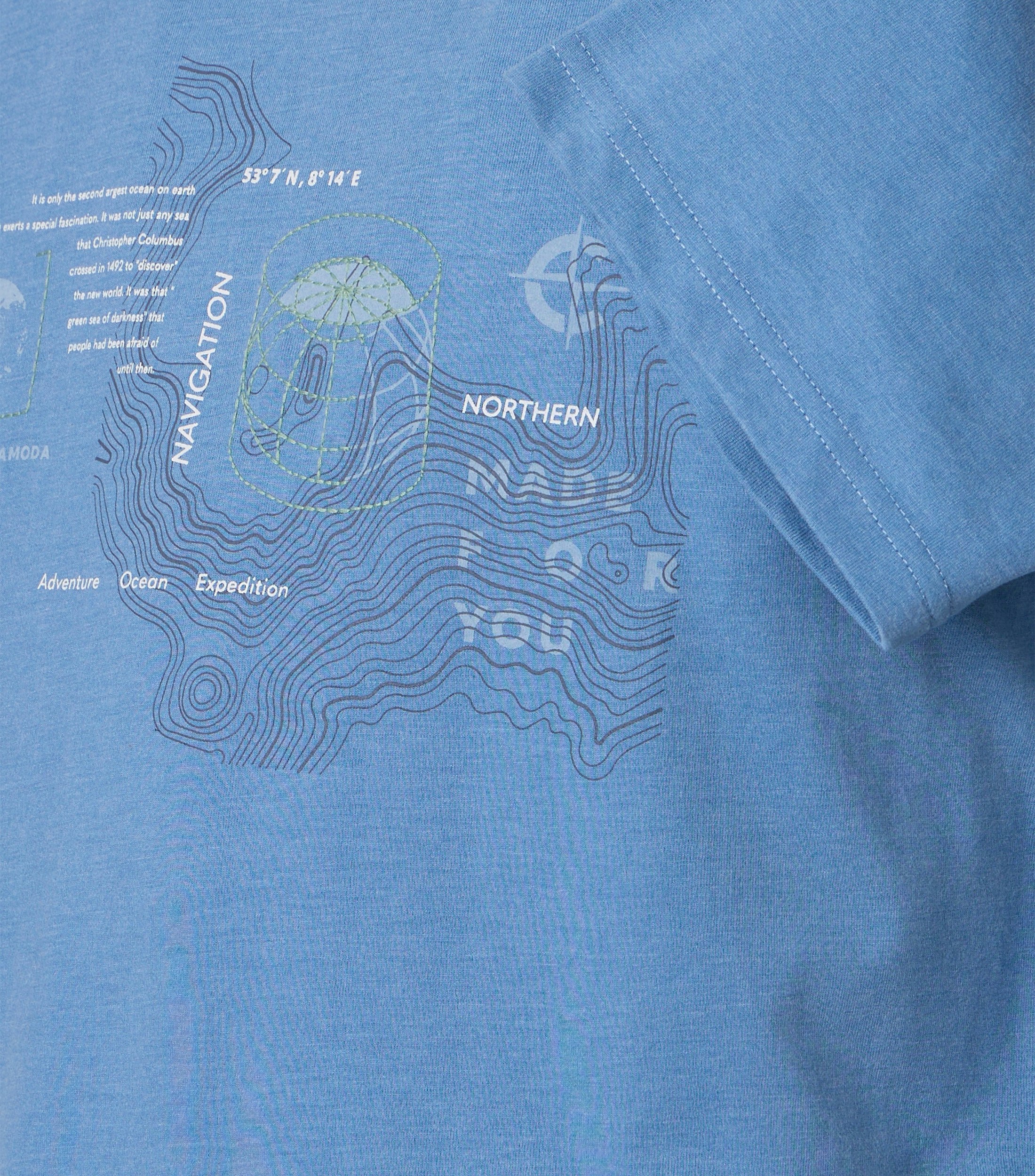 T-Shirt im unifarbenen Design in der Farbe Dunkelblau