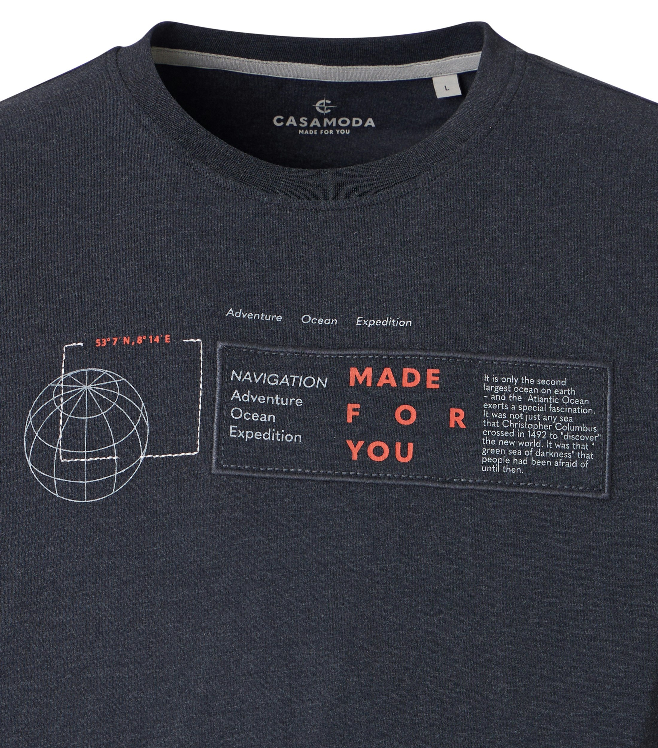 T-Shirt im unifarbenen Design in der Farbe Hellblau
