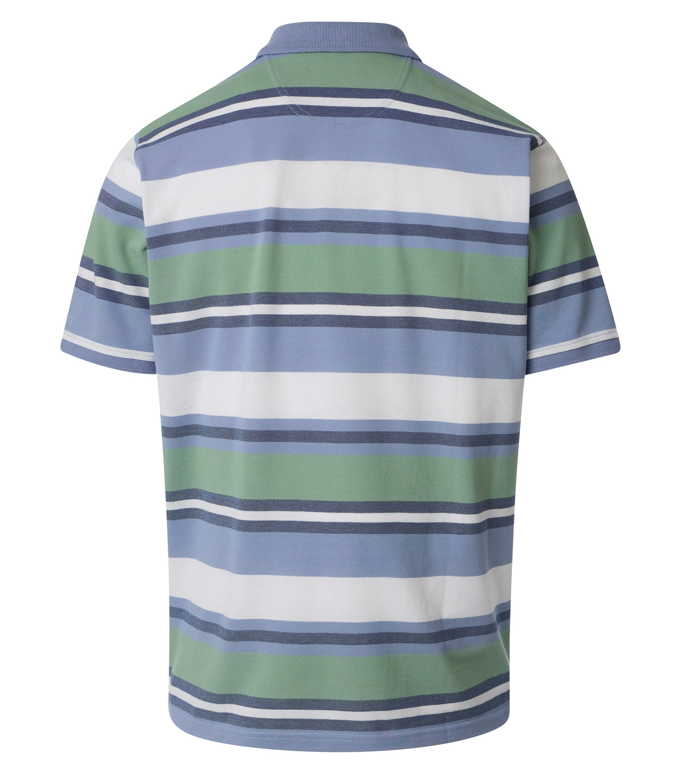 Polo-Shirt im gestreiften Muster in der Farbe Blau
