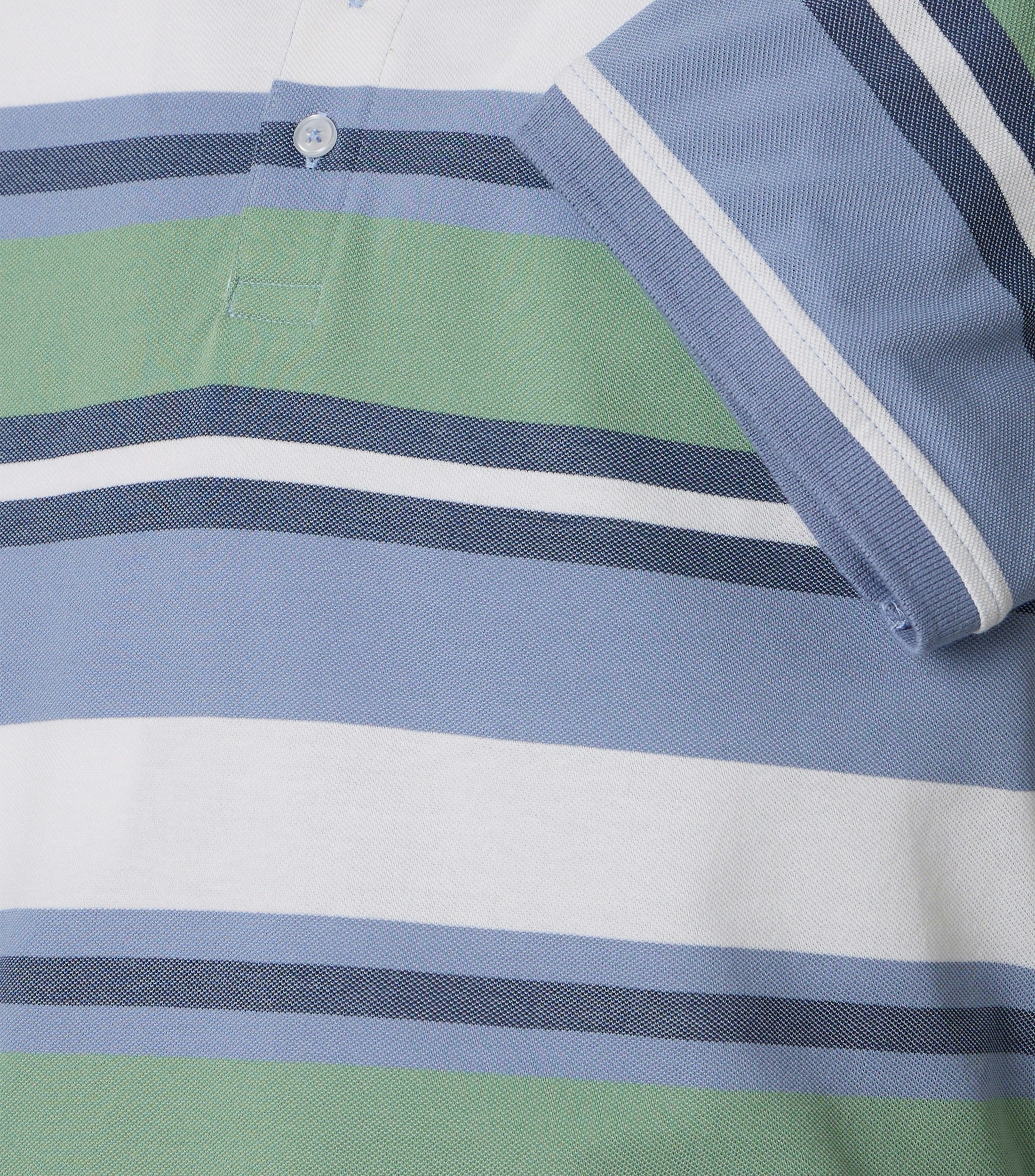 Polo-Shirt im gestreiften Muster in der Farbe Blau