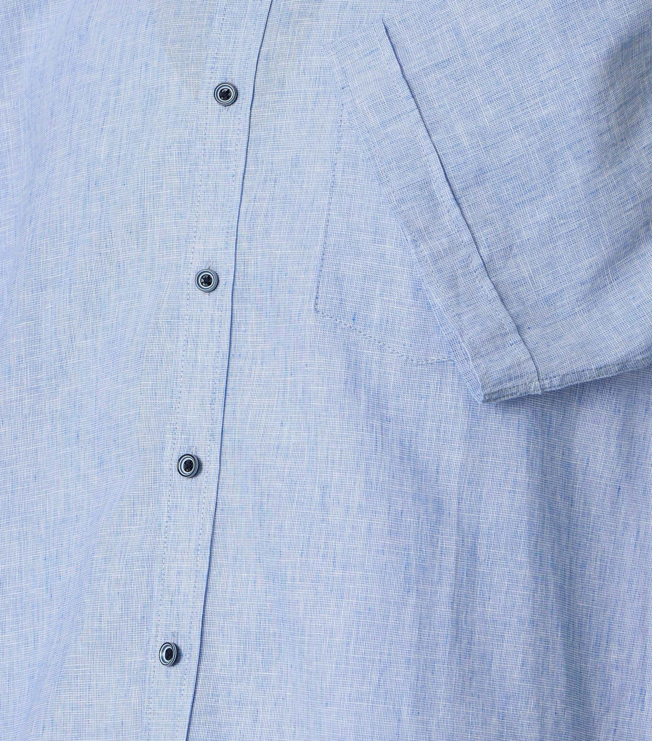 Freizeithemd im unifarbenen Design in der Farbe Blau