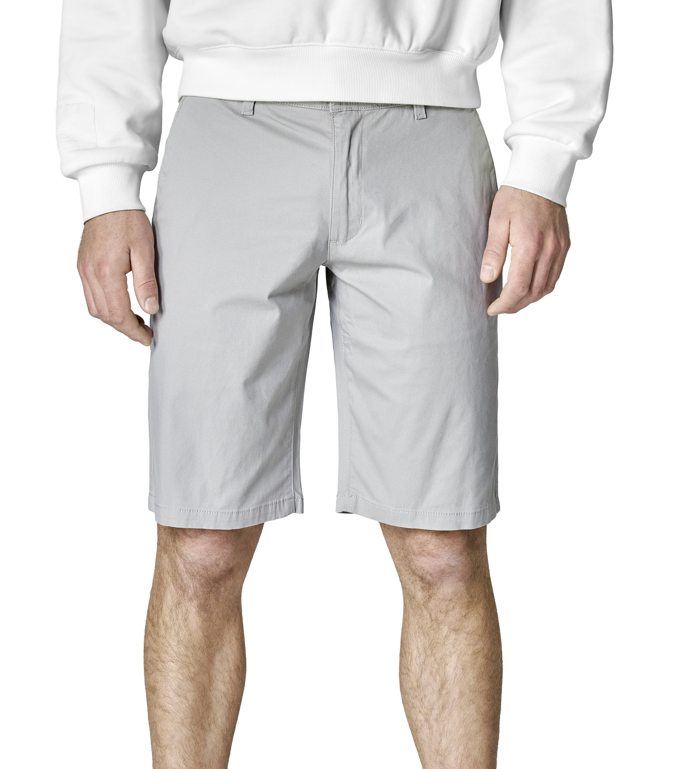 Shorts im unifarbenen Design in der Farbe Weißbeige