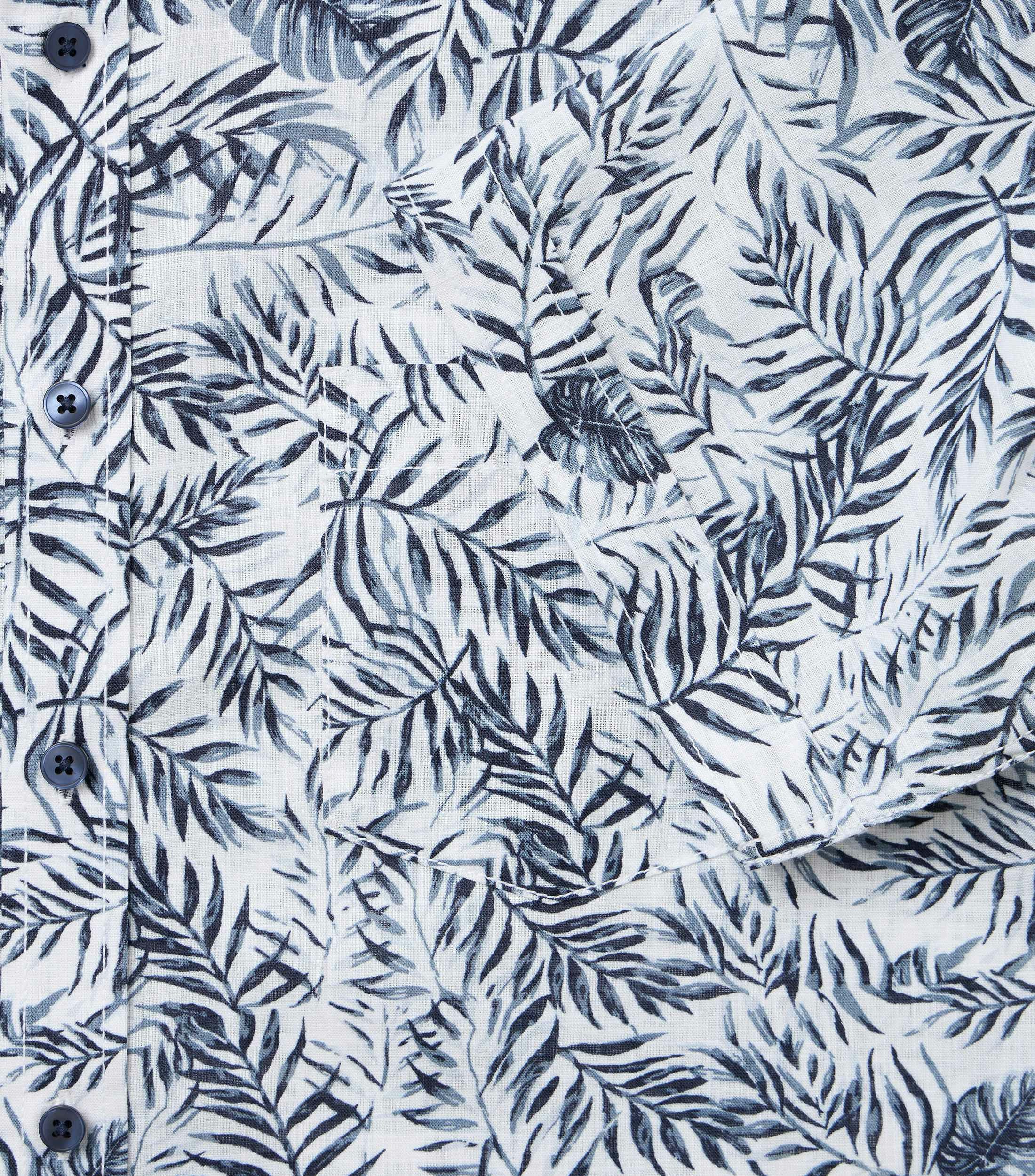 Freizeithemd im Print-Muster in der Farbe Blau