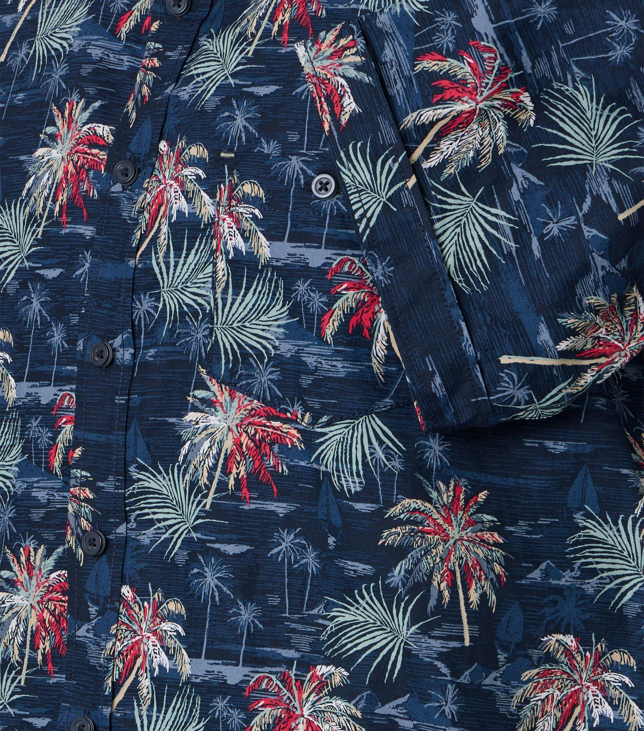 Freizeithemd im Print-Muster in der Farbe Dunkelblau