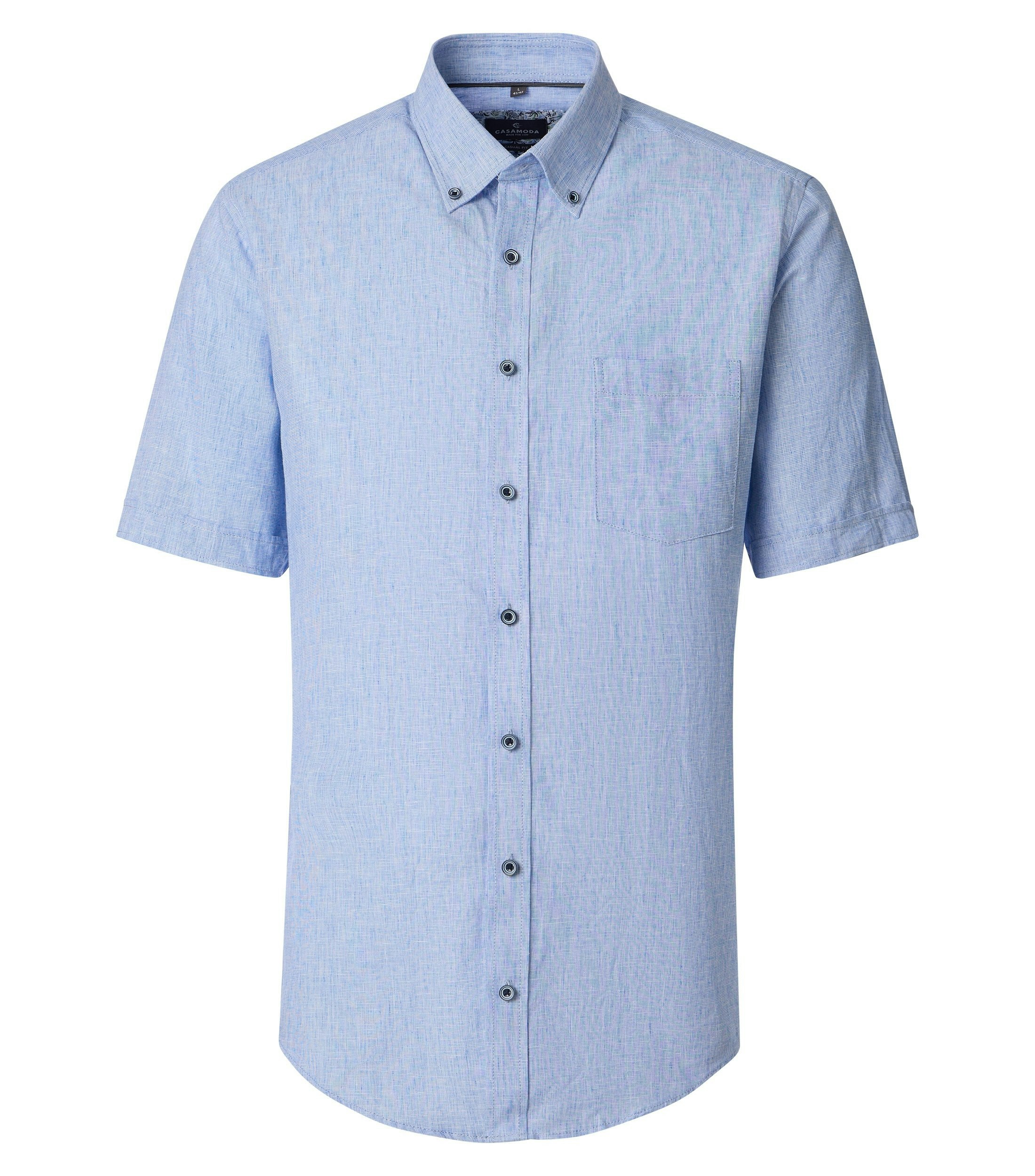 Freizeithemd im unifarbenen Design in der Farbe Blau