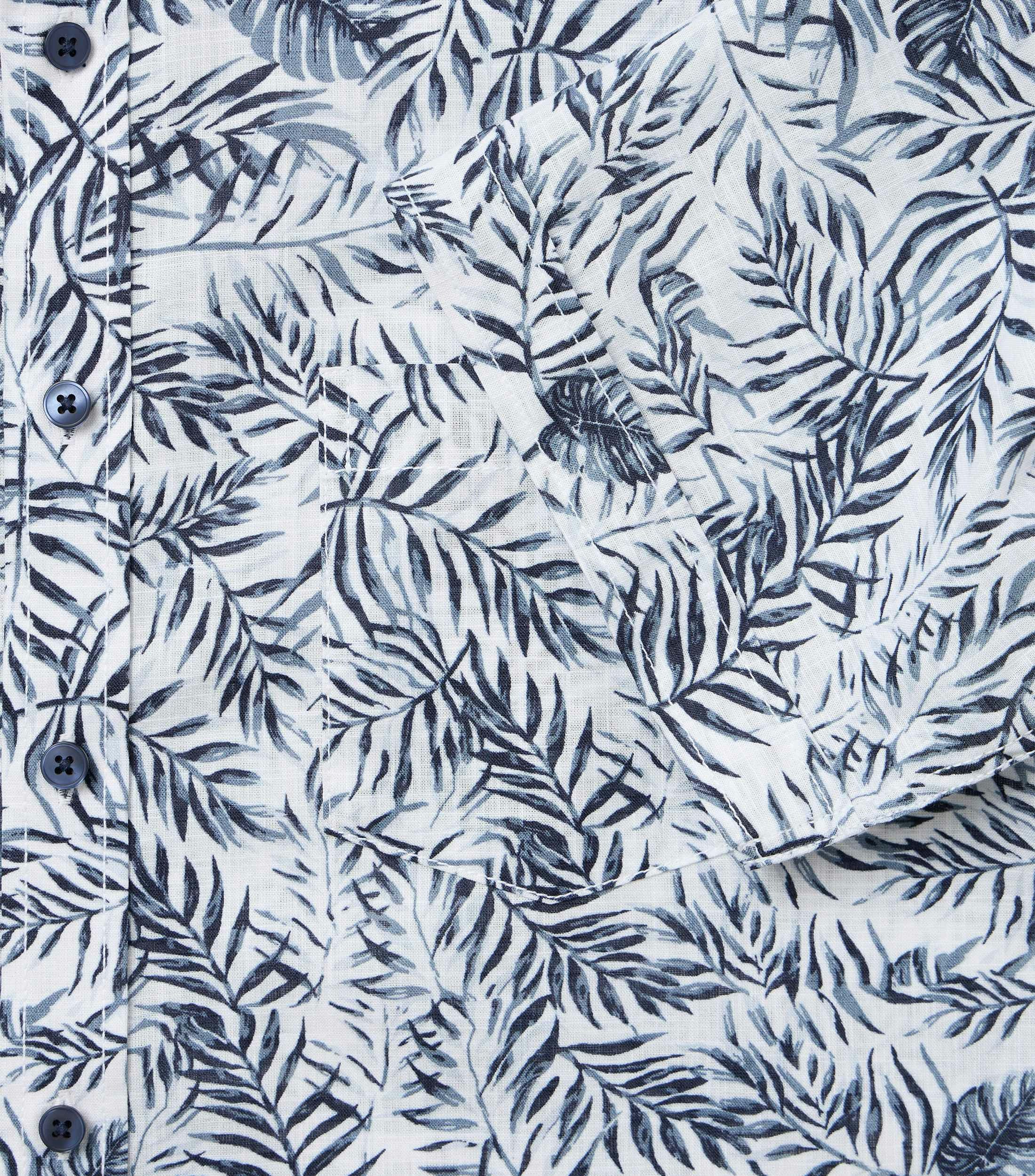 Freizeithemd im Print-Muster in der Farbe Blau