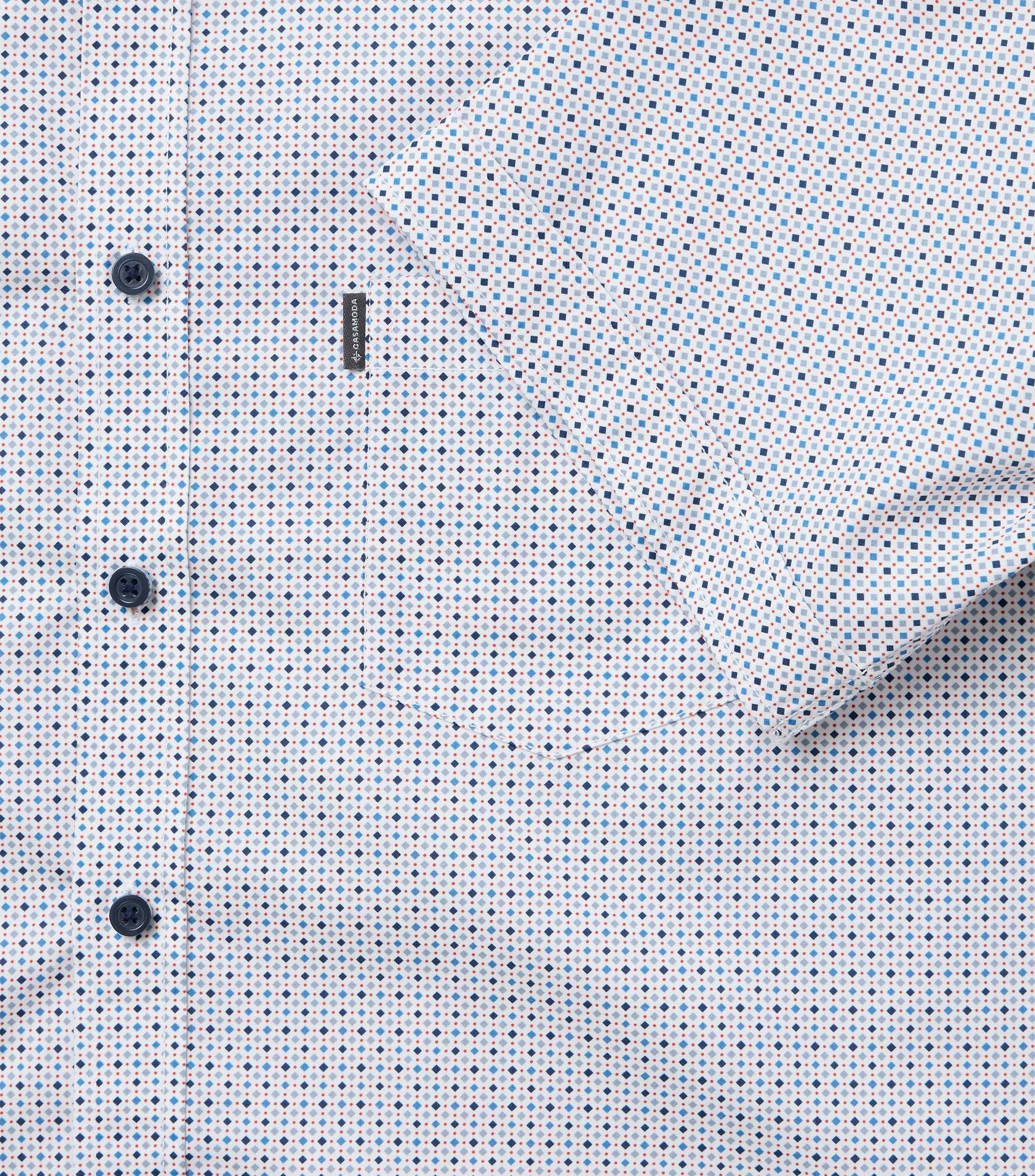 Ein Freizeithemd im Print Muster in der Farbe Blau