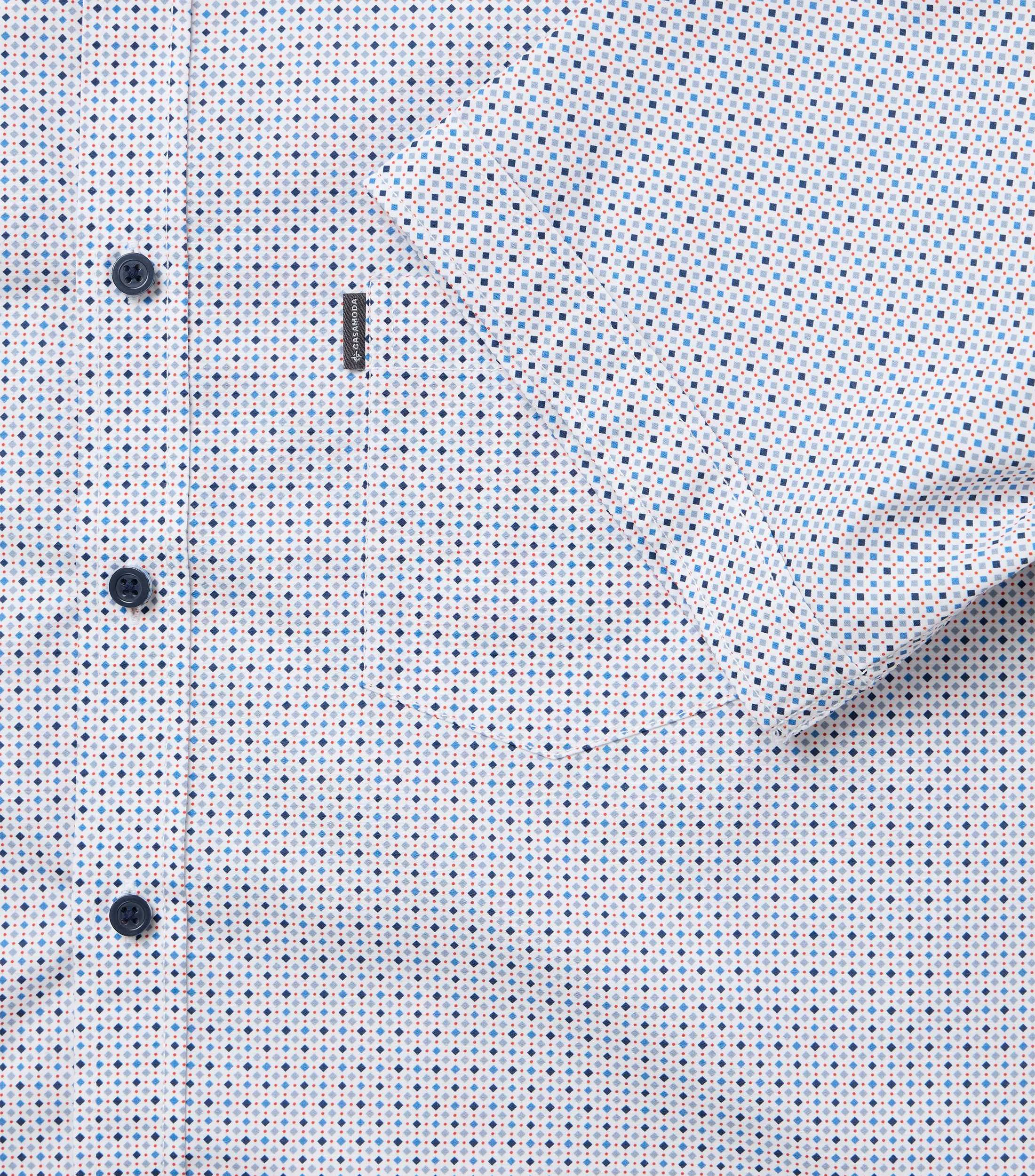 Freizeithemd im Print-Muster in der Farbe Blau