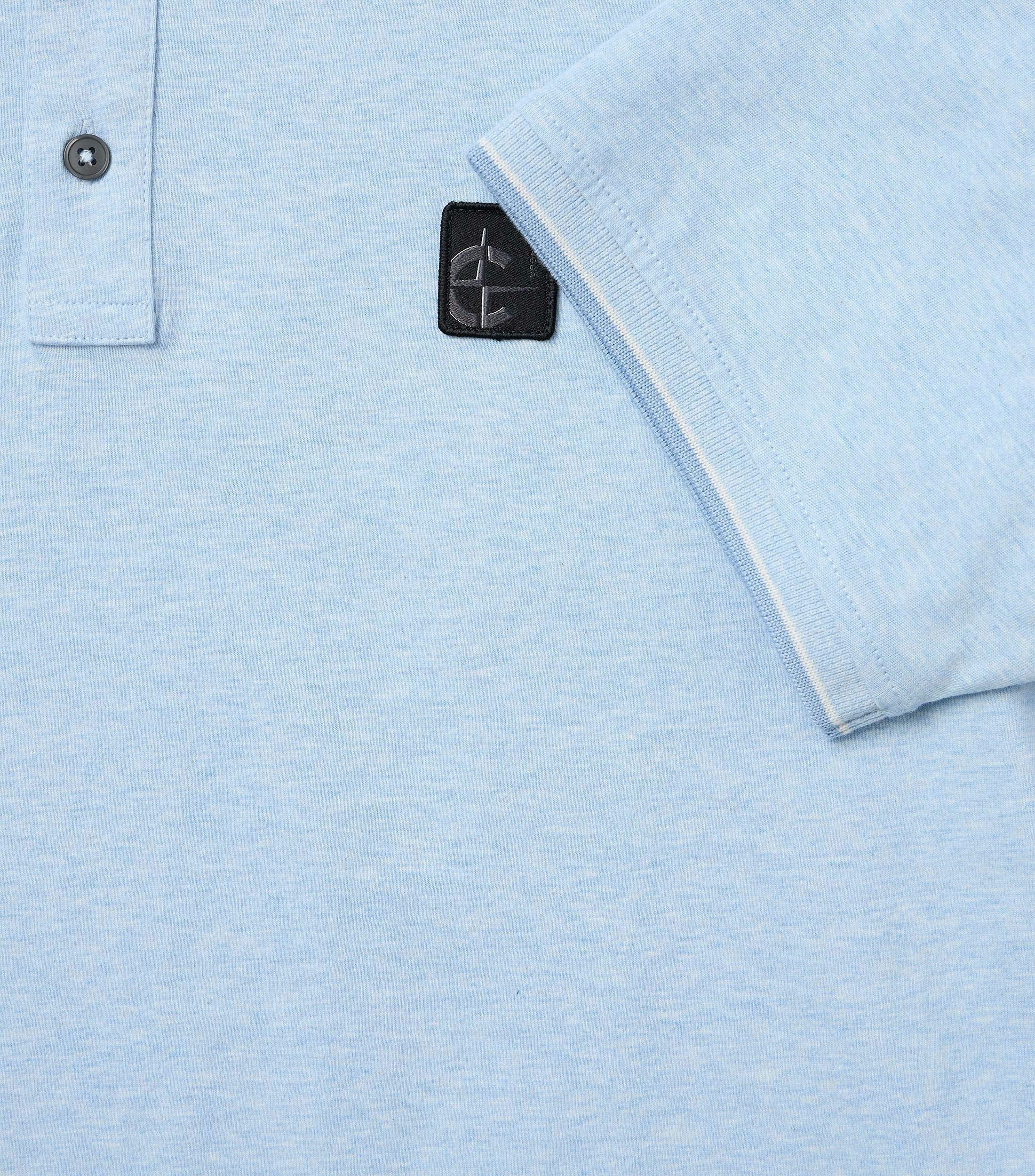 Polo-Shirt im unifarbenen Design in der Farbe Hellblau