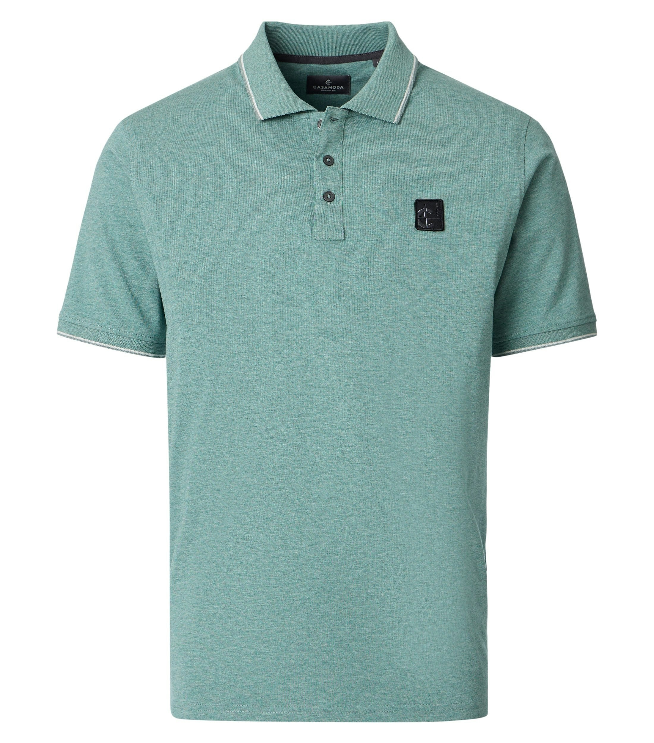 Polo-Shirt im unifarbenen Design in der Farbe Türkisgrün