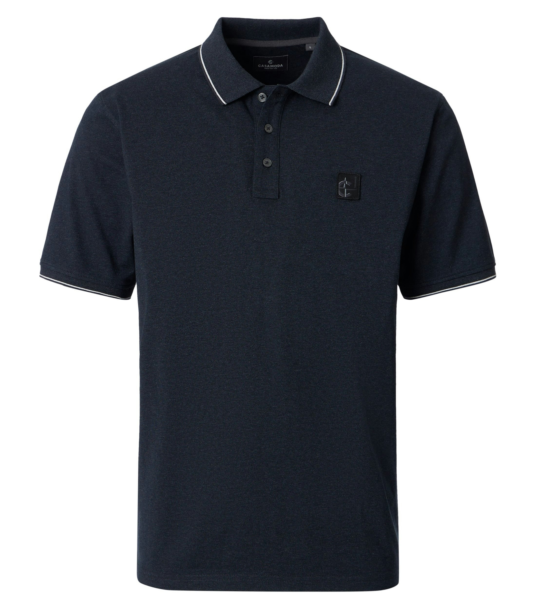 Polo-Shirt im unifarbenen Design in der Farbe Dunkelblau