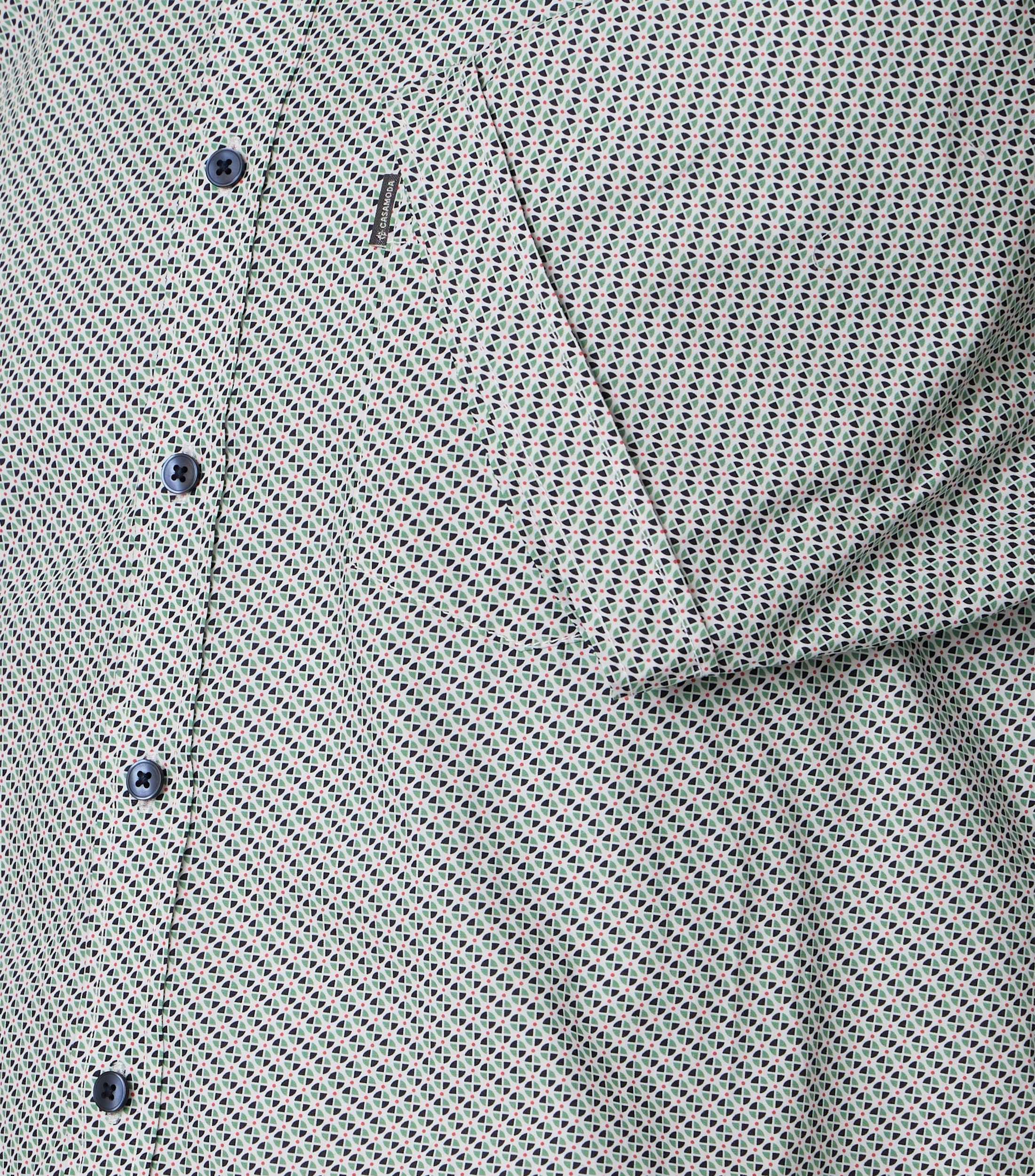 Freizeithemd im Print-Muster in der Farbe Grün