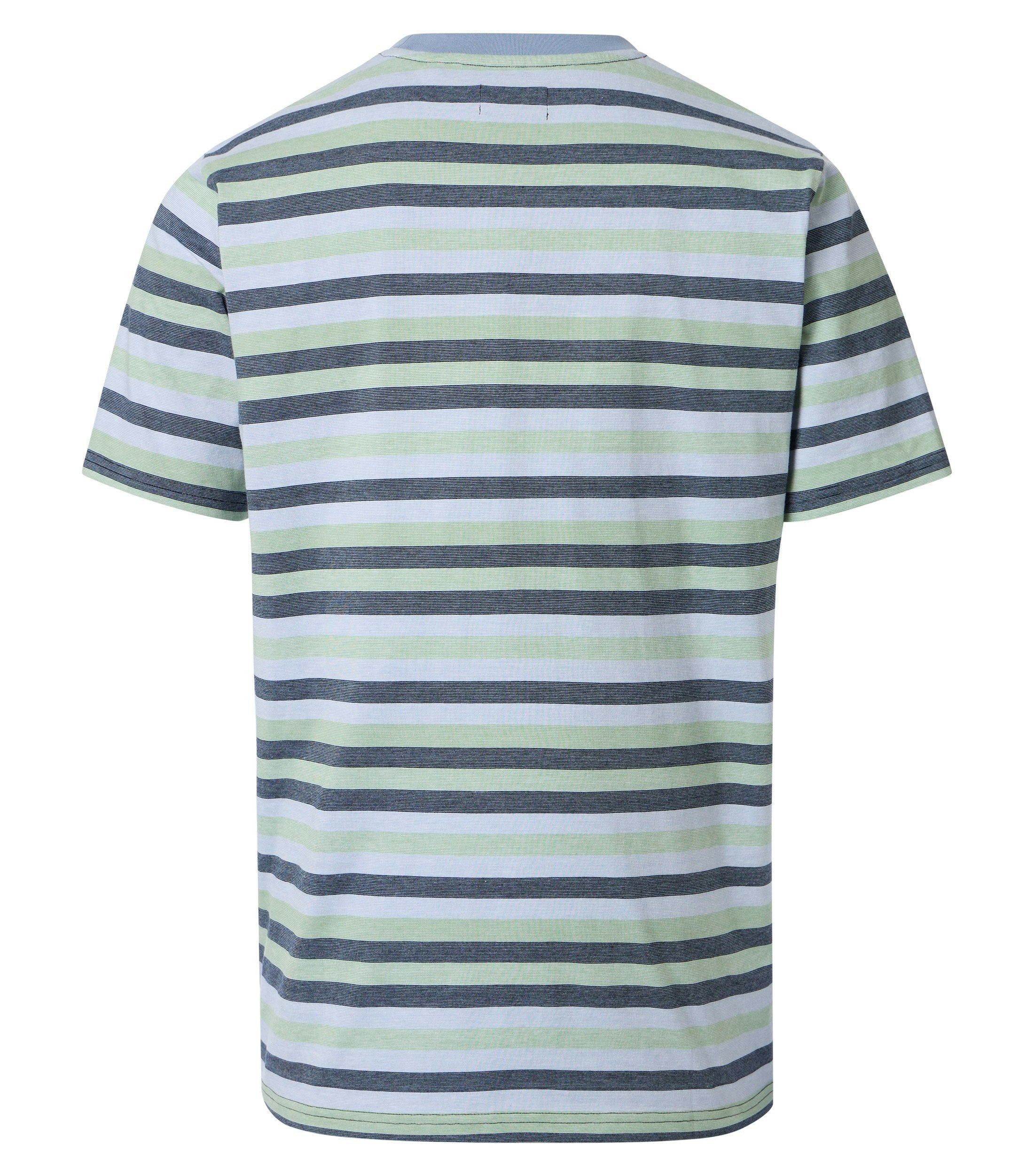 T-Shirt im gestreiften Muster in der Farbe Helltürkis