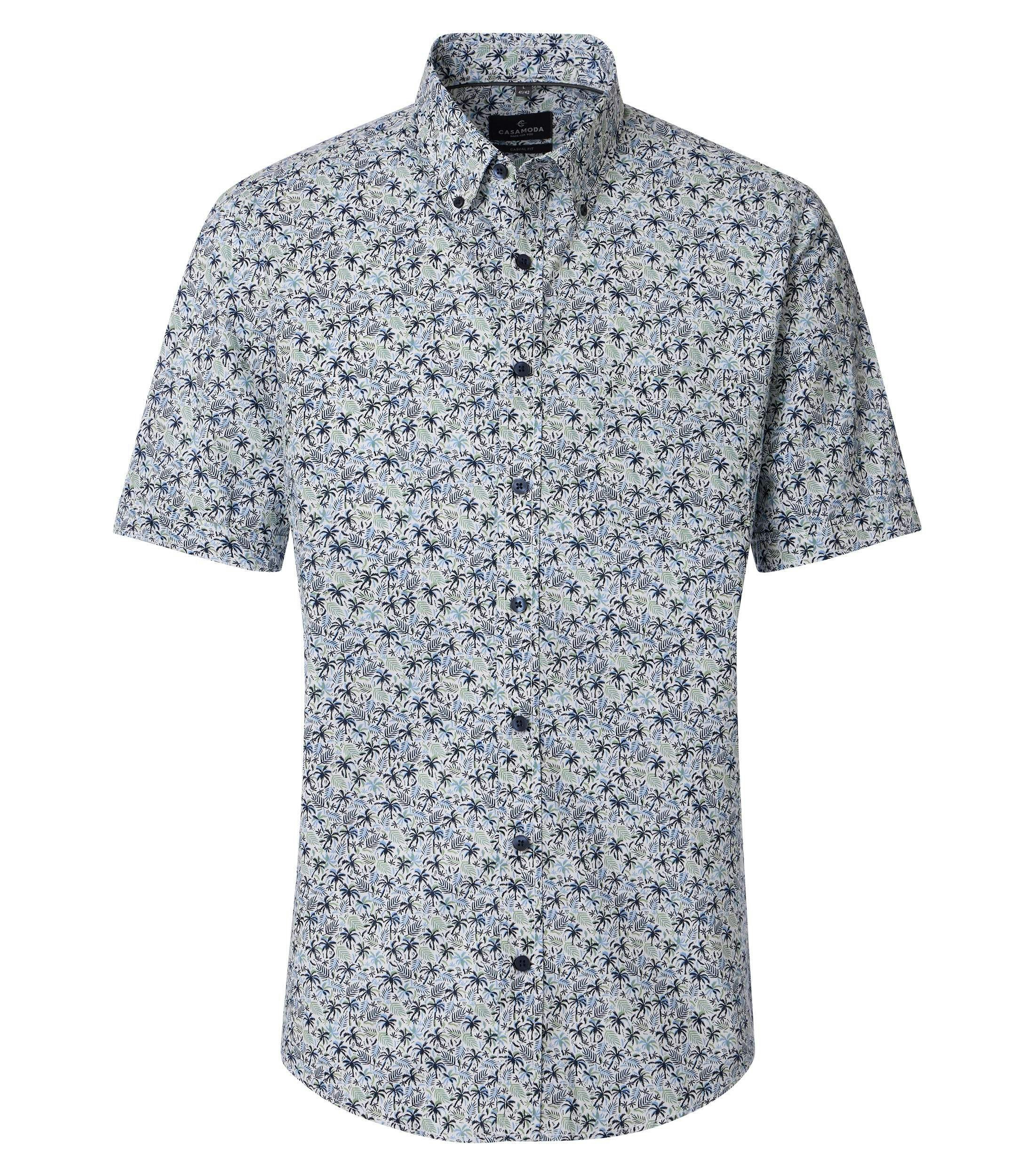 Freizeithemd im Print-Muster in der Farbe Blau
